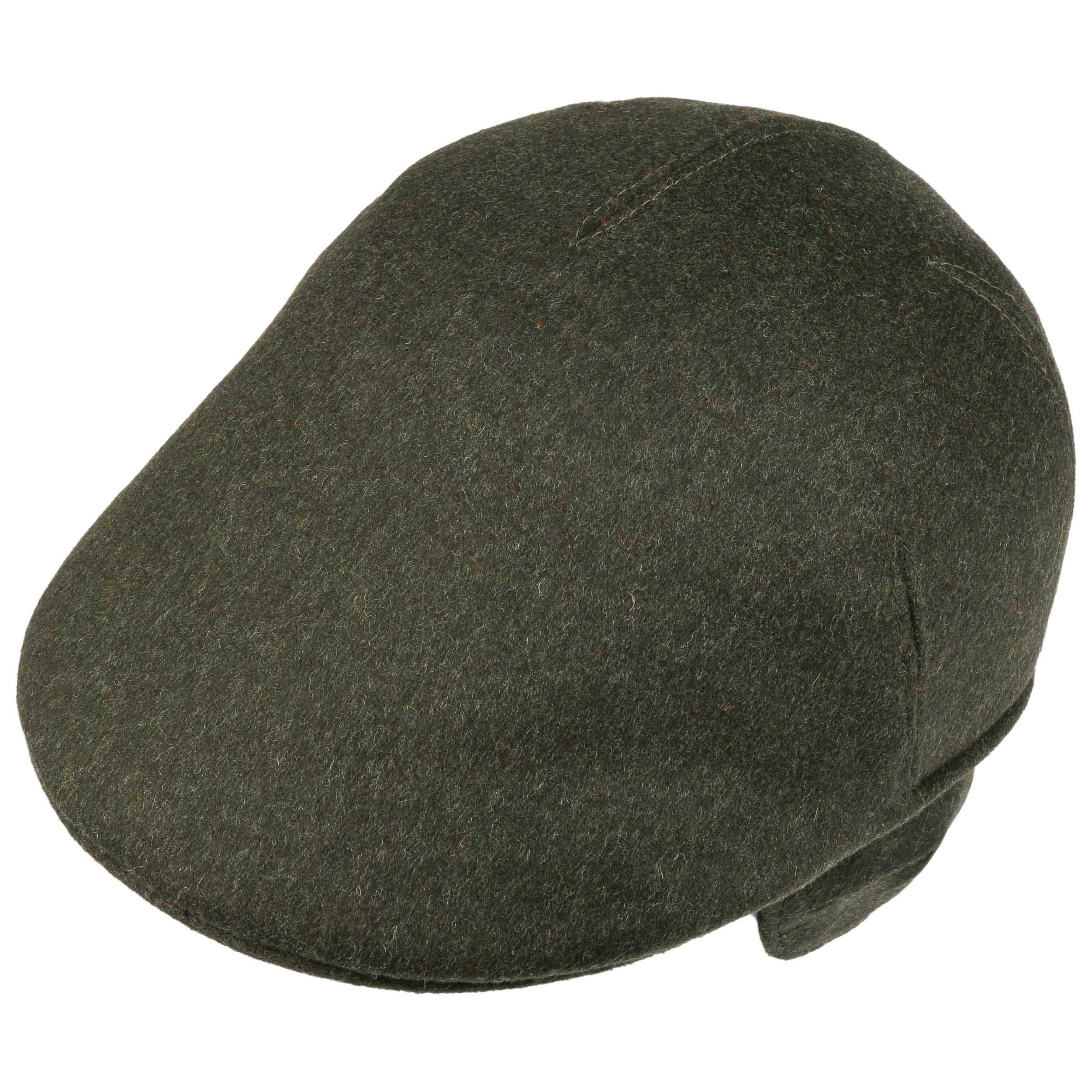 wool flat cap with ear flaps