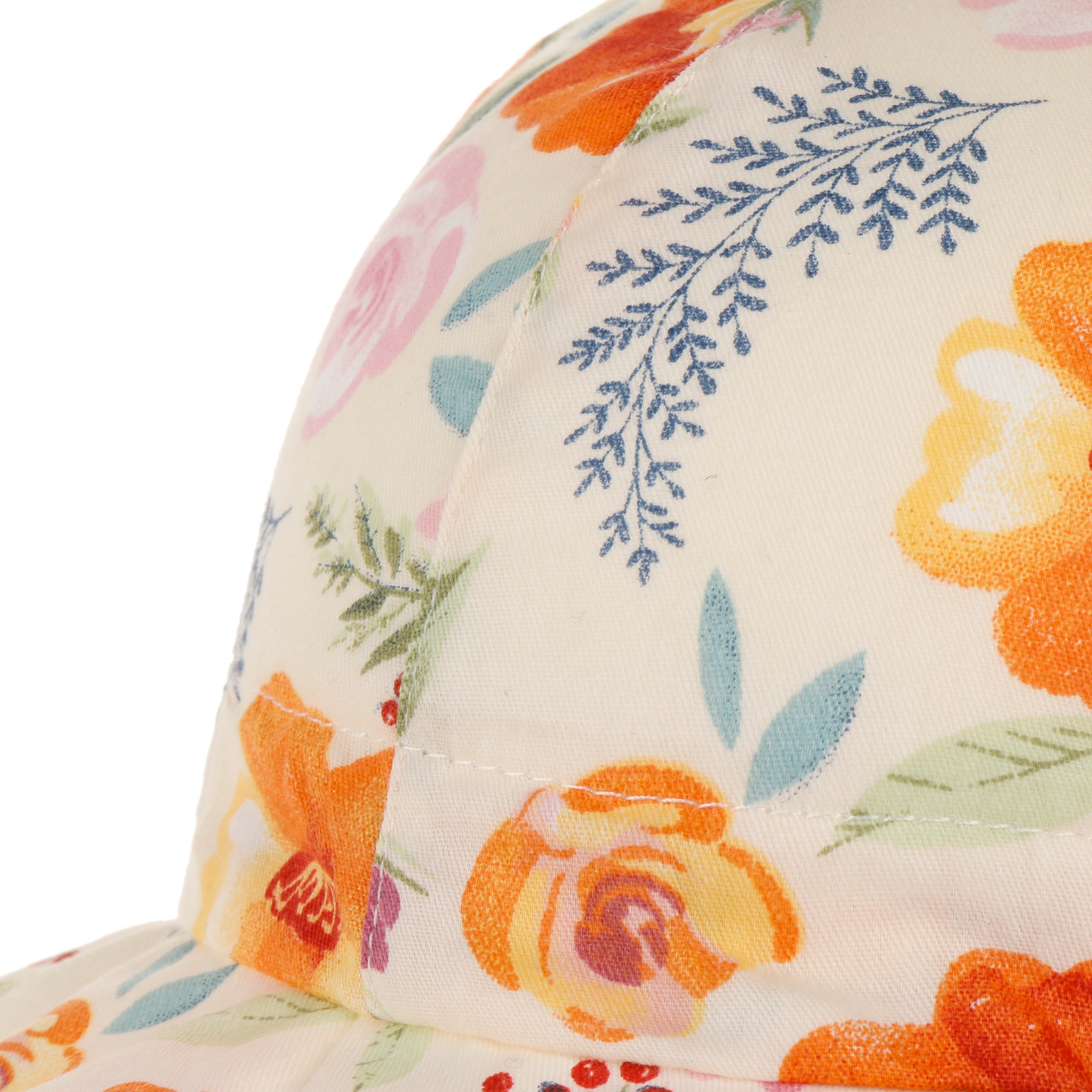 Sterntaler Kinder Sonnenhut Mit Blumenmuster – UV-Schutz, Nackenschutz, Aus Bio-Baumwolle, Größe Regulierbar