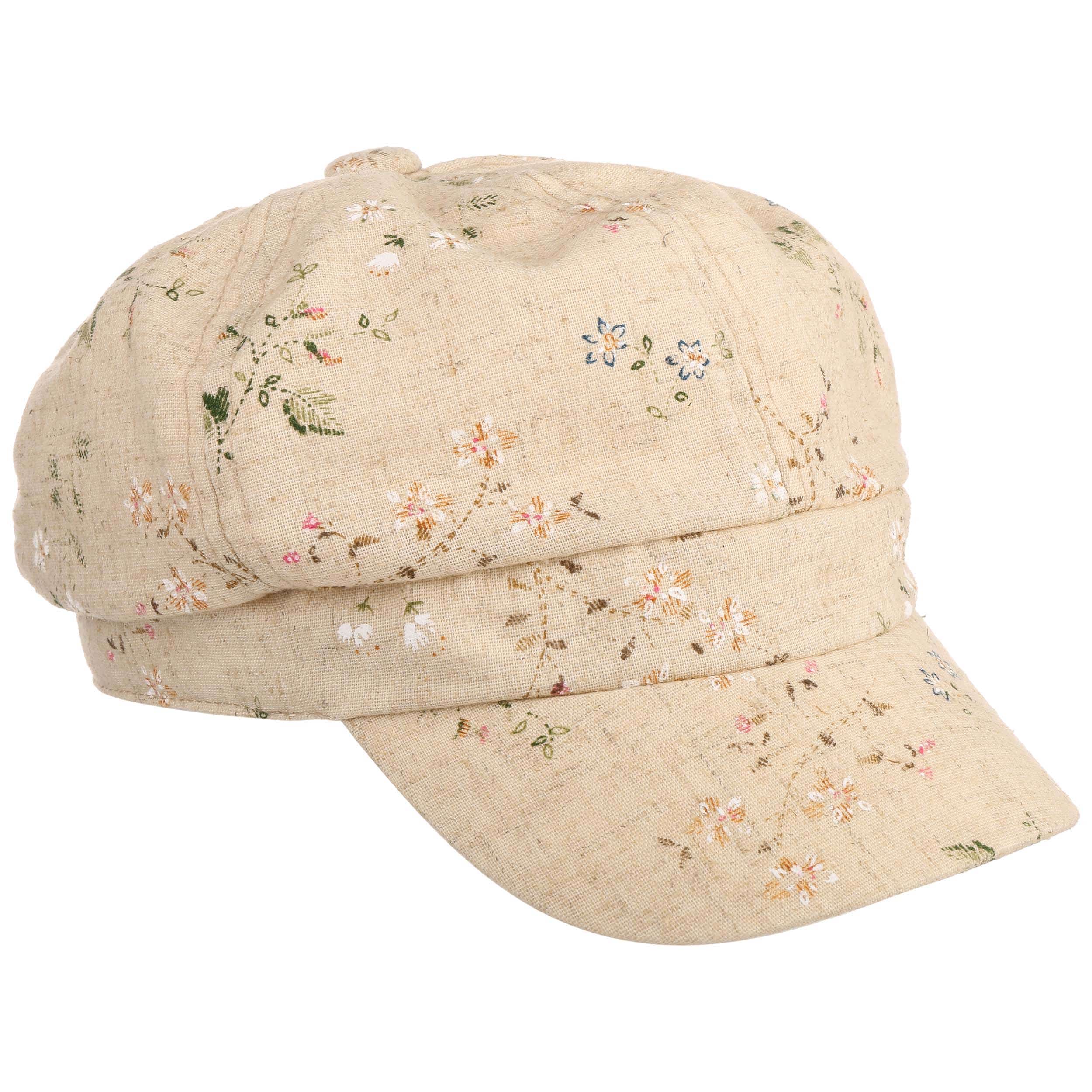 linen newsboy hat