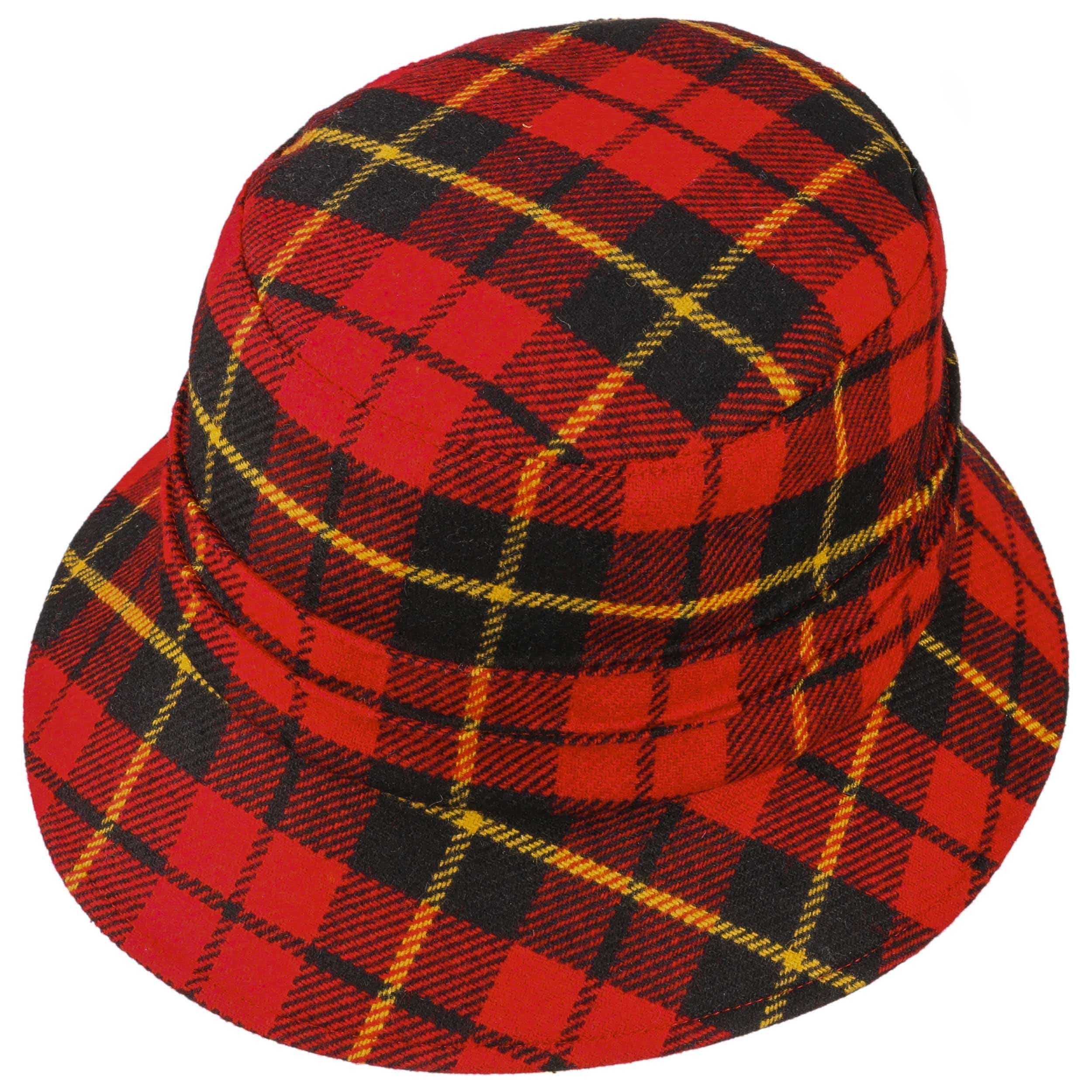 LIERYS Colour Spots Pork Pie Wollhut Eleganter Musikerhut Made In Italy Herren Herbst Winter Grau S (54-55 Cm