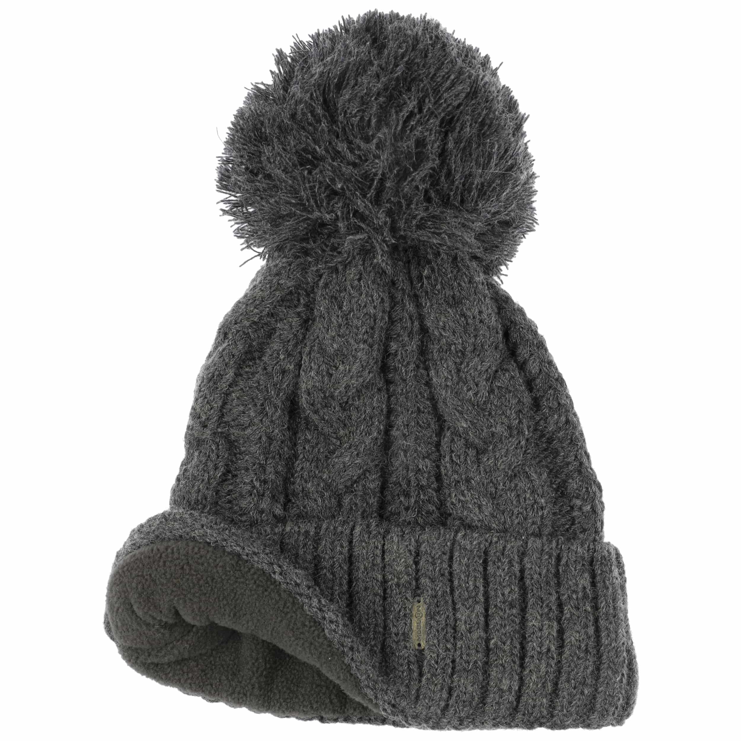 dark green bobble hat