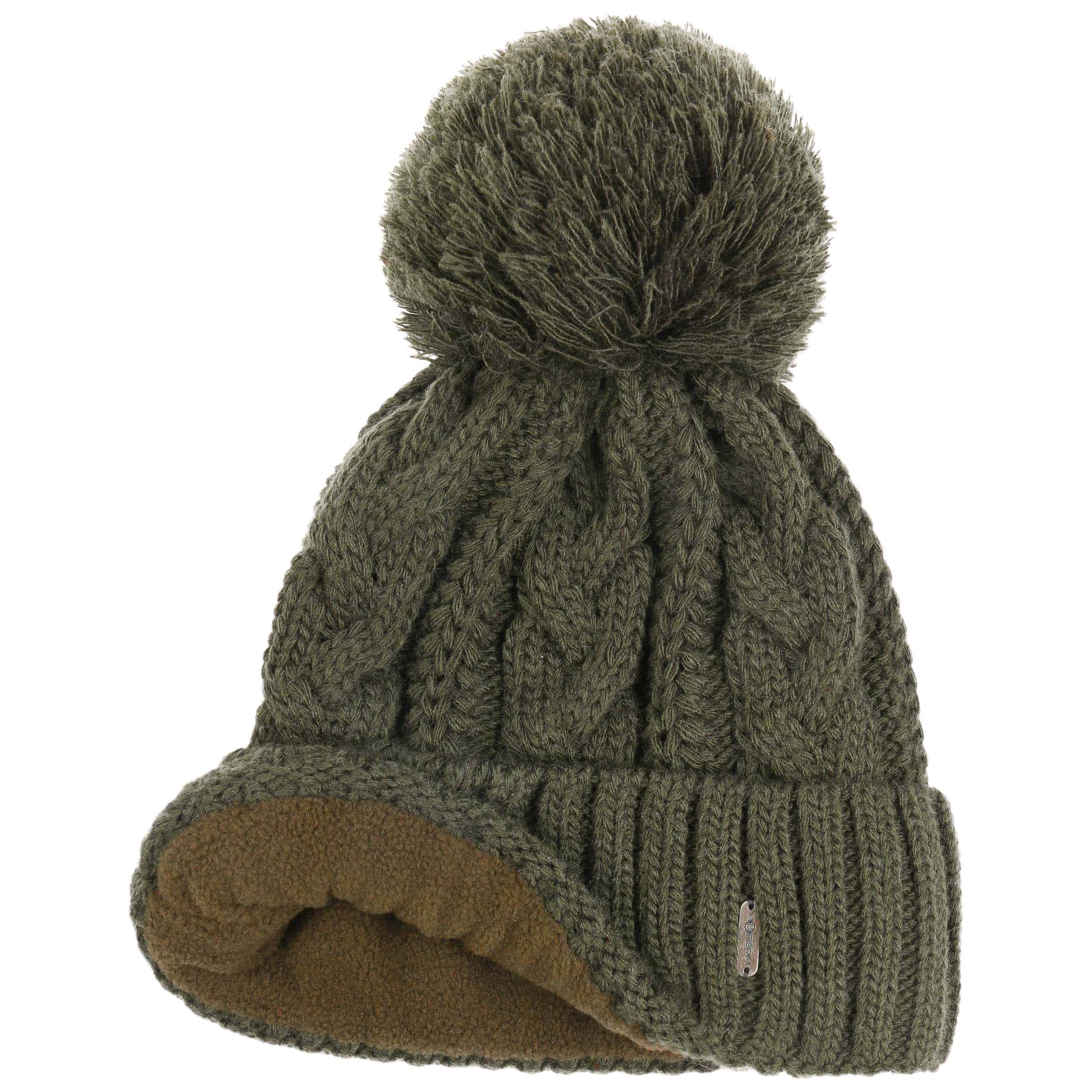 green bobble hat