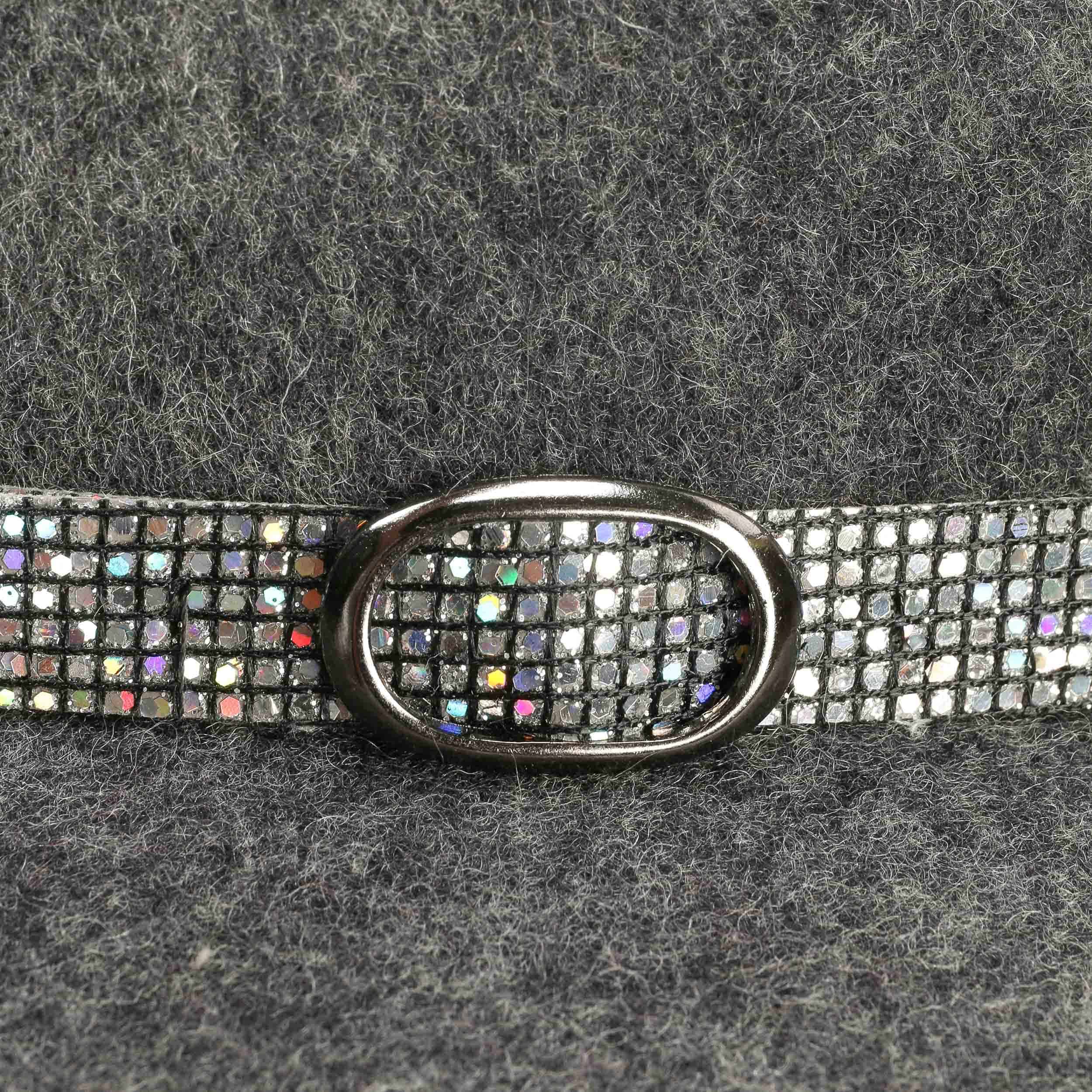 Lipodo Glitter Ribbon Fedora - Eleganter Wollfilzhut Made In Italy