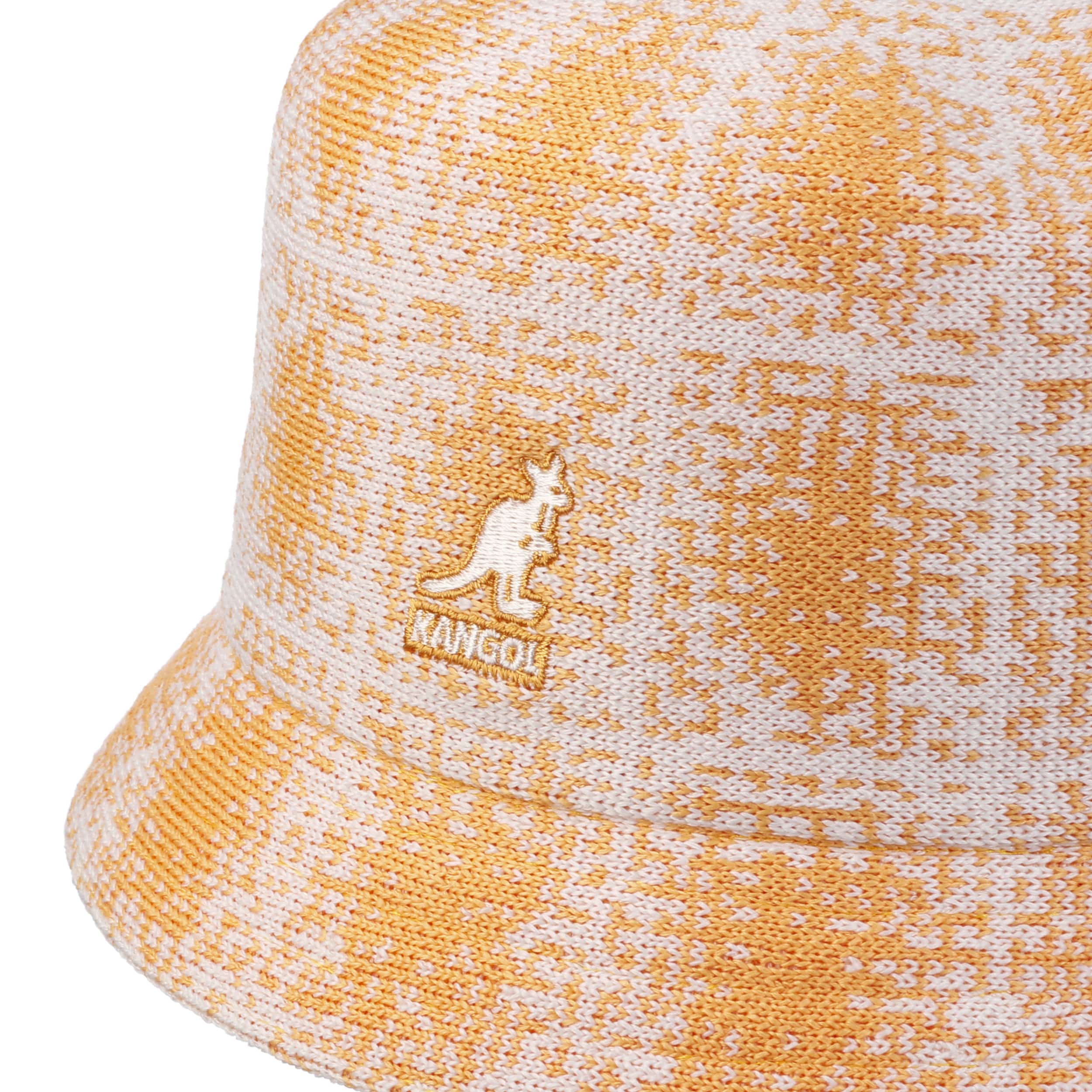 Bucket Hat Gorro Pescador Kangol Grunge Plaid Bin Gris Blanco