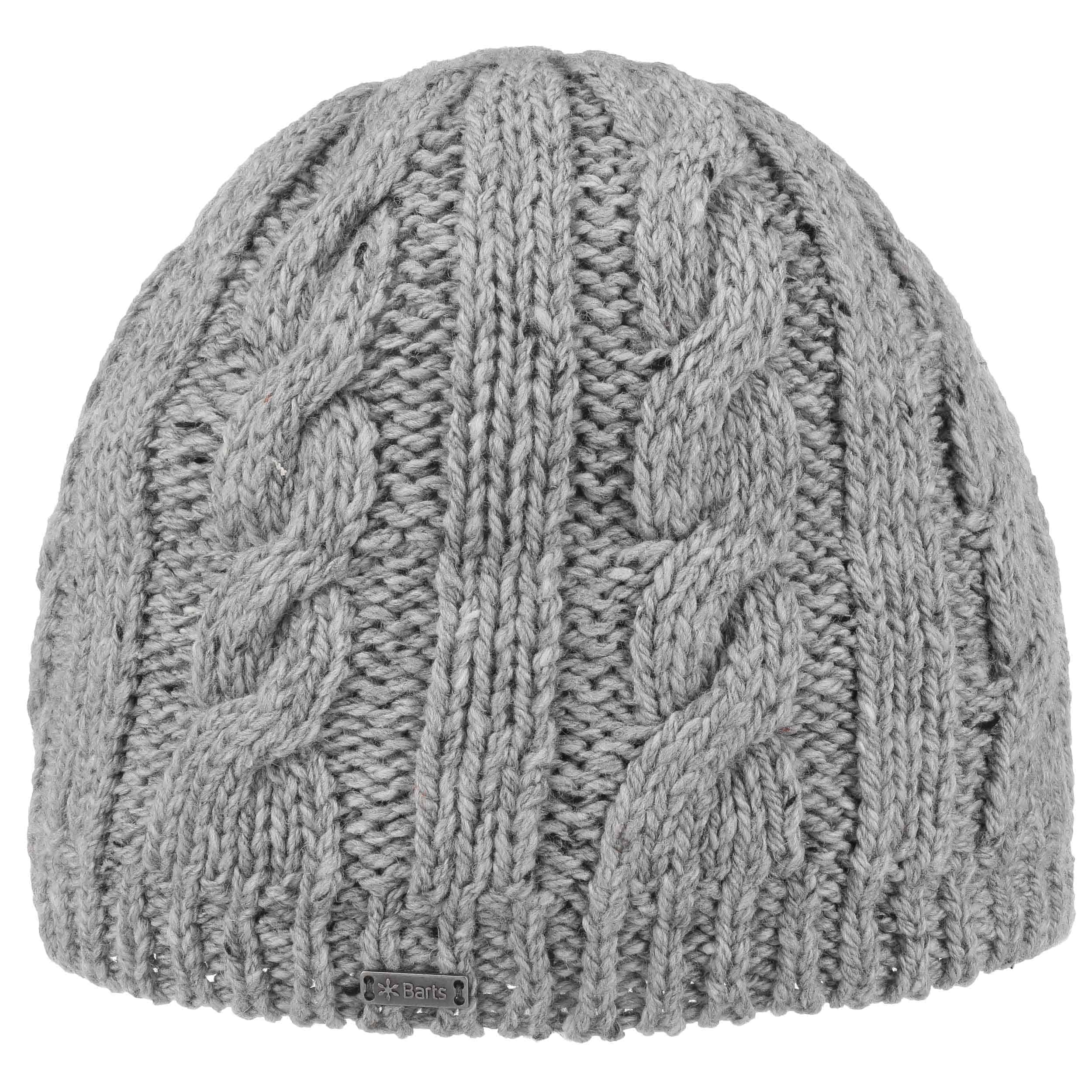 mens black cable knit bobble hat