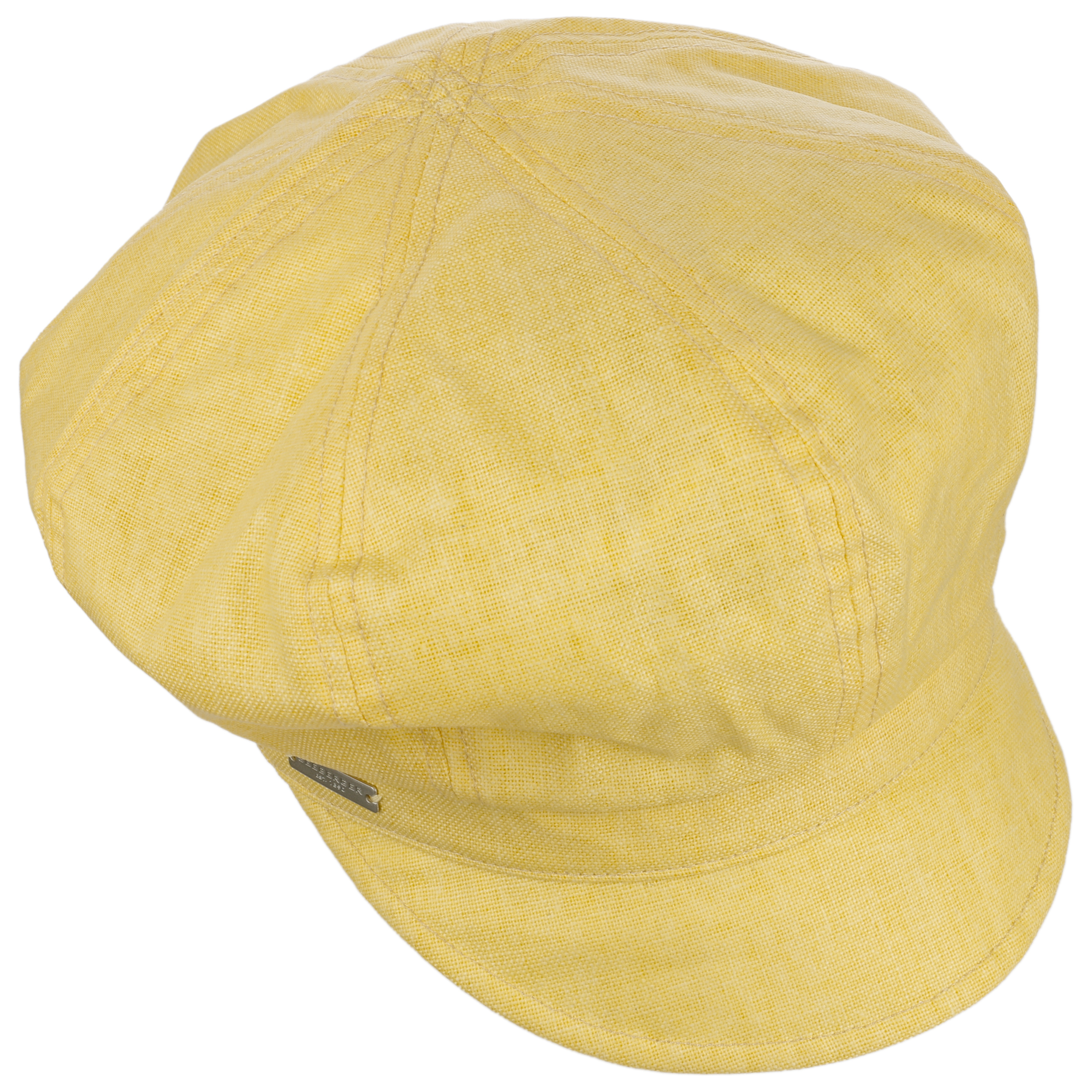 yellow newsboy cap