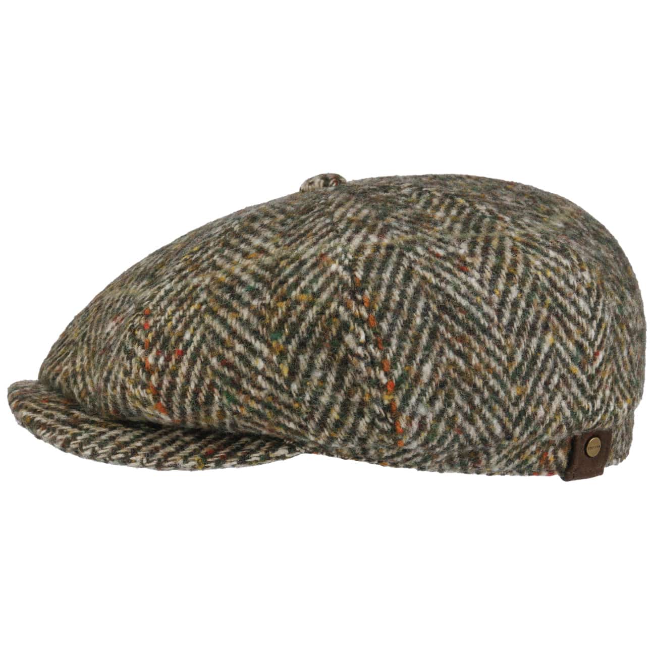 stetson herringbone hatteras flat cap