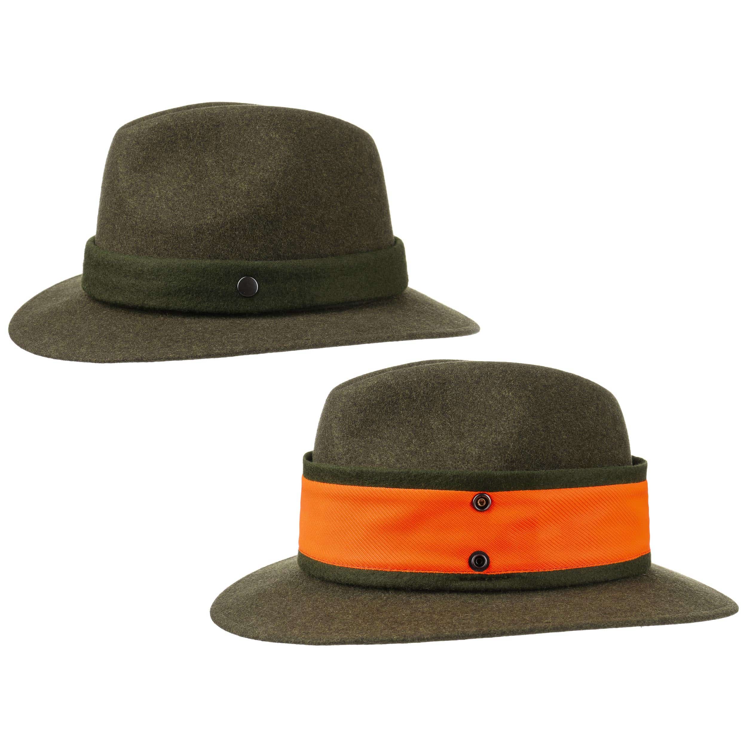 hunter orange fedora