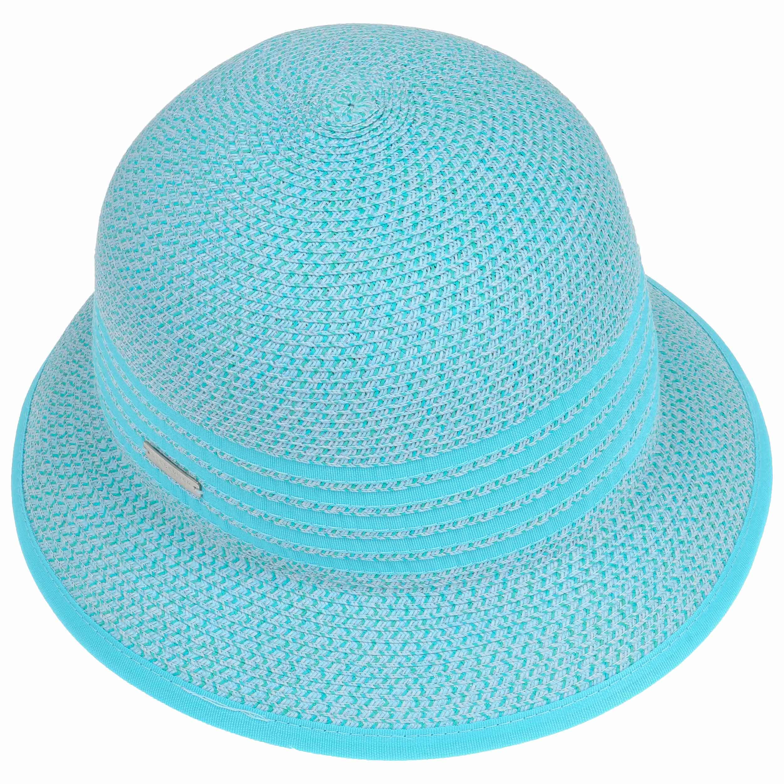 isa twotone straw cloche hat