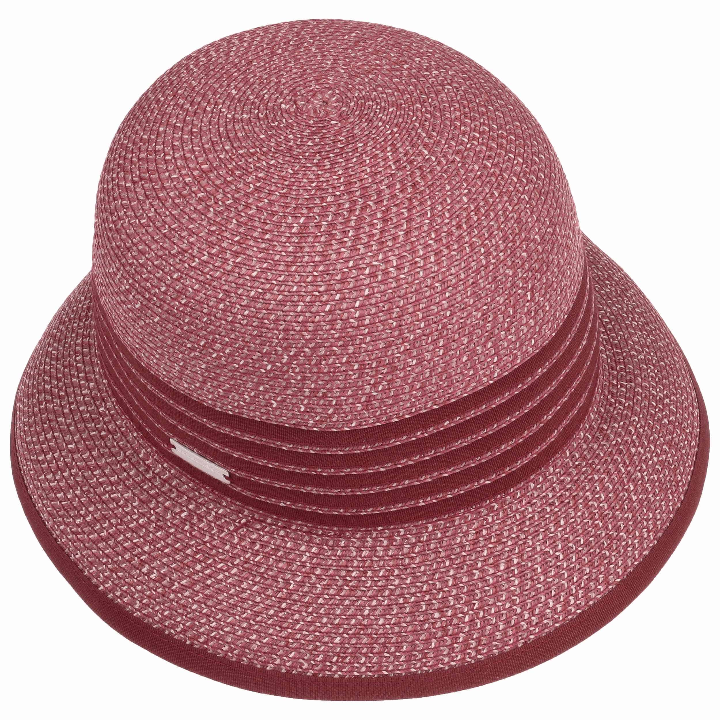isa twotone straw cloche hat