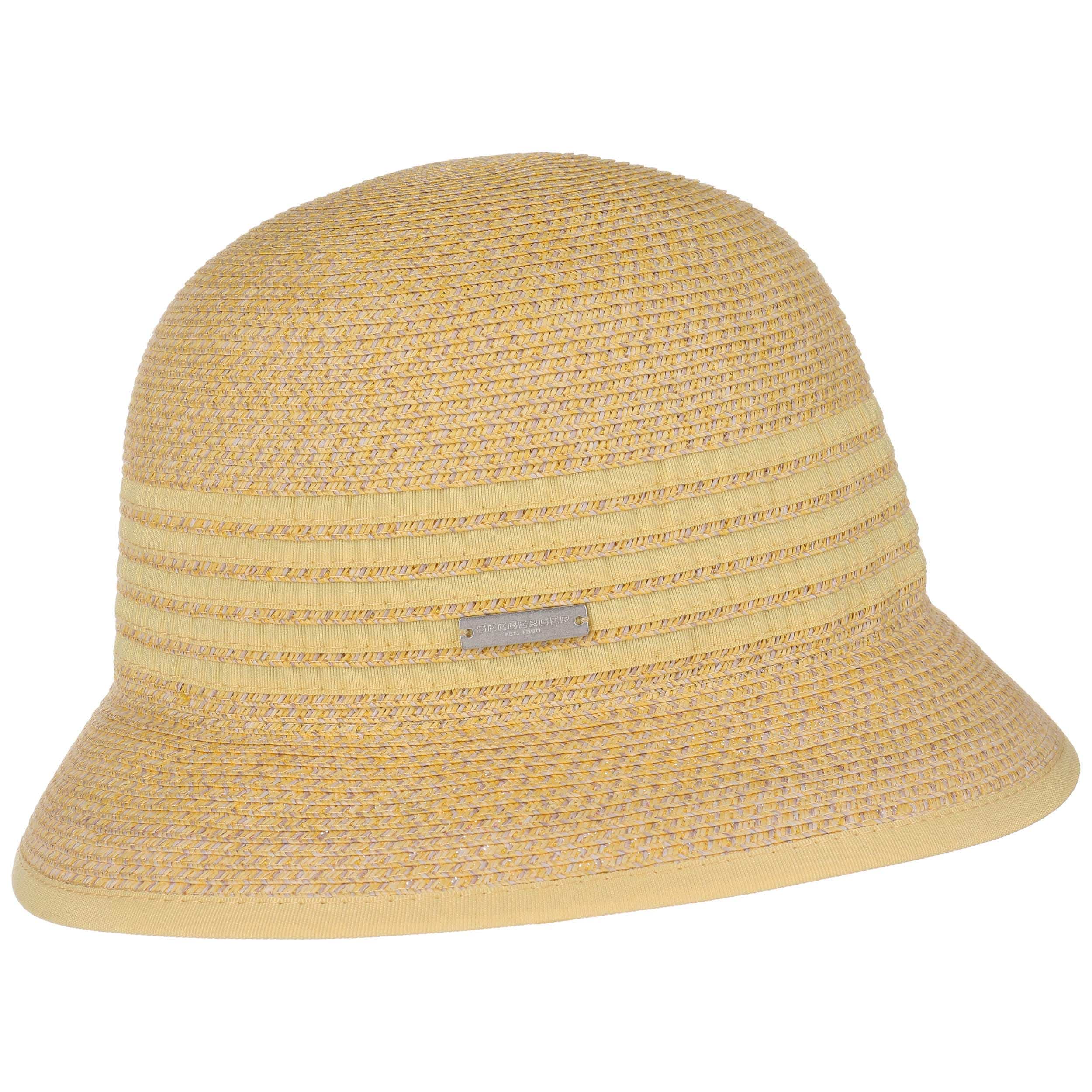 isa twotone straw cloche hat