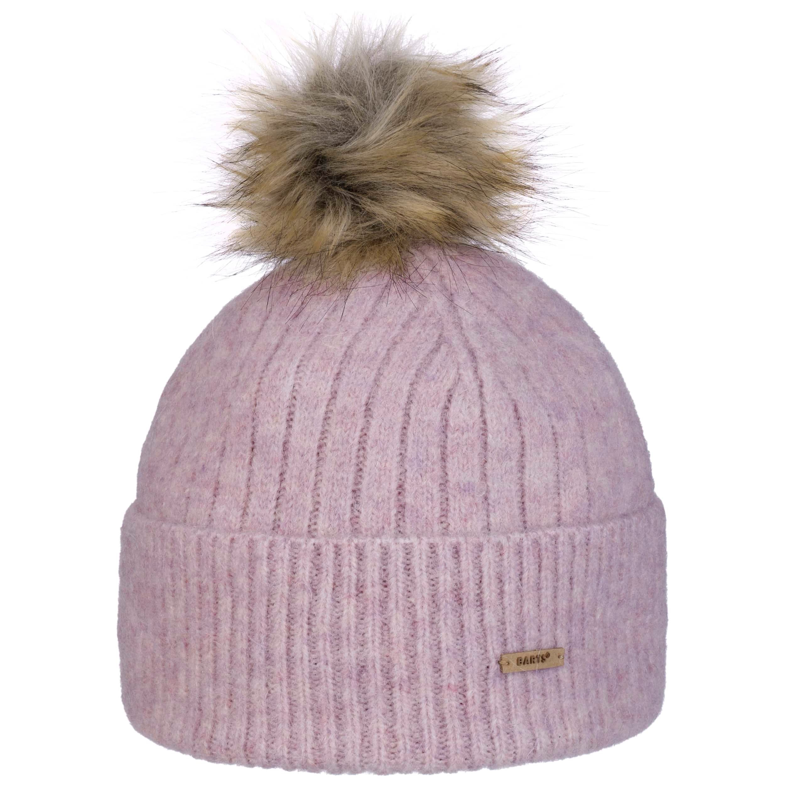 Barts Damen Baskenmütze Josephine – Mit Bommel Aus Fake-Fur, Gerippte Struktur, Aus Acryl & Polyester