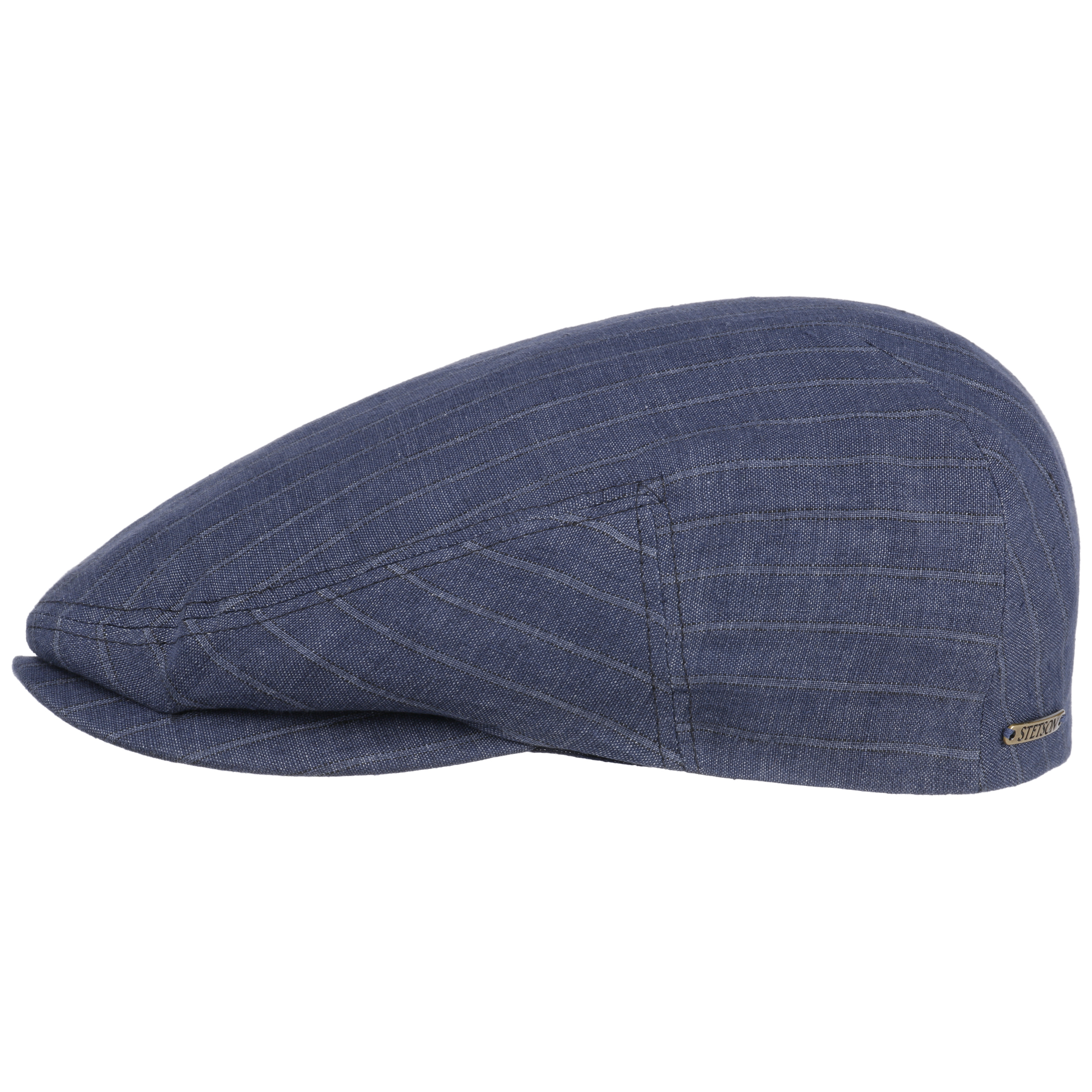 Kent Striped Linen Flatcap by Stetson CHF 95.95