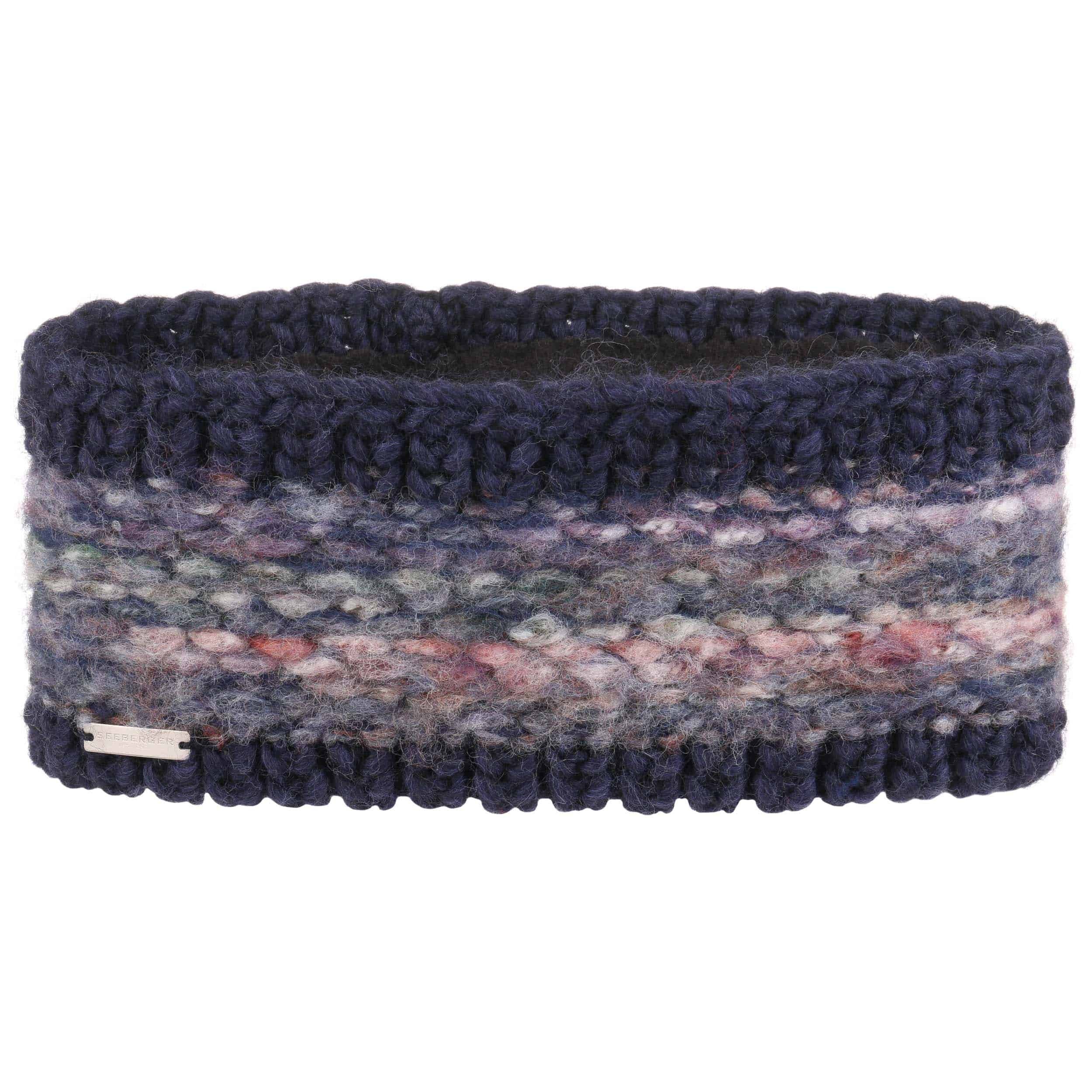 Seeberger Malissa Stirnband – Headband Aus Wolle, Mit Futter, Blau-grün, One Size (ca. 55–60 Cm), Breite 10 Cm