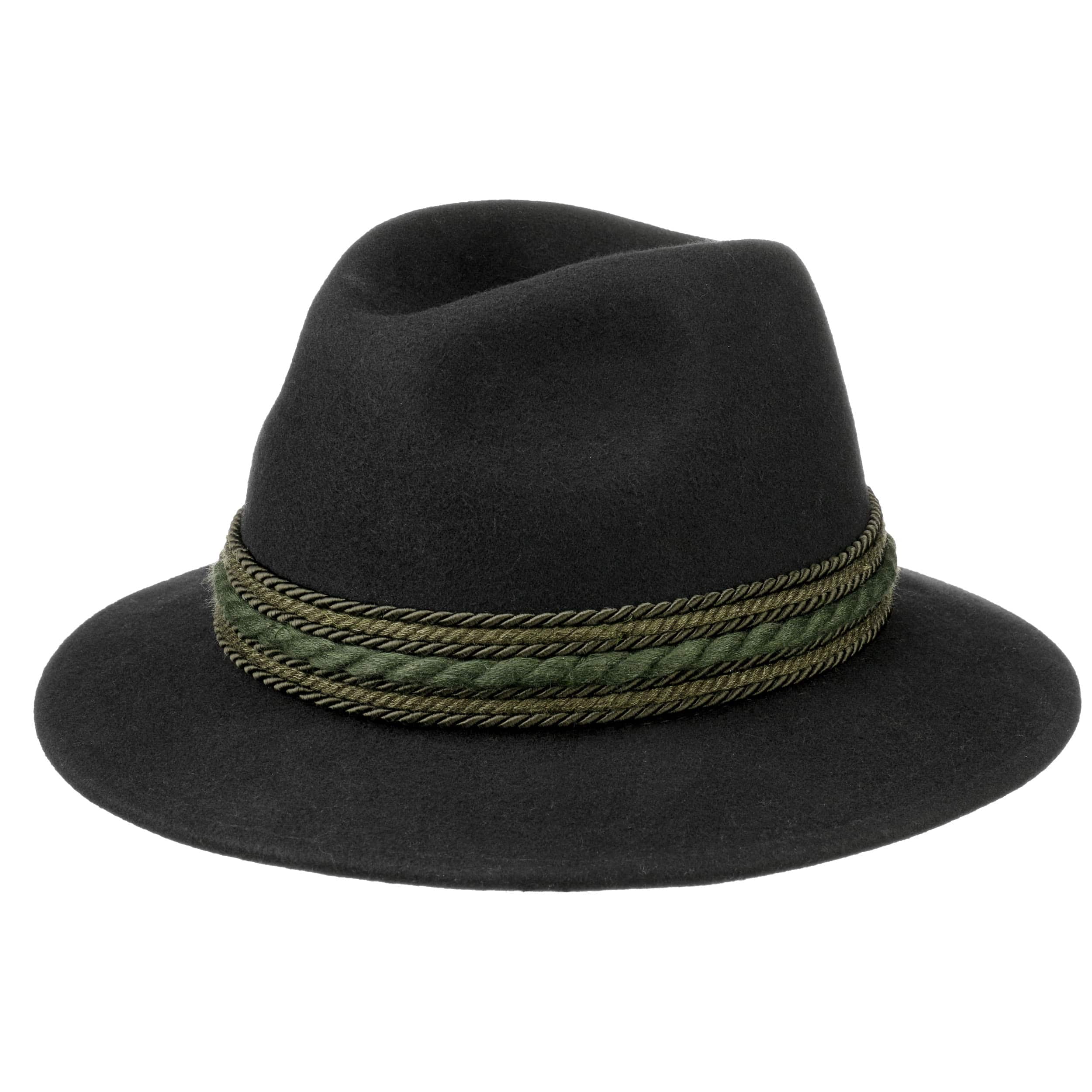 black wool felt hat