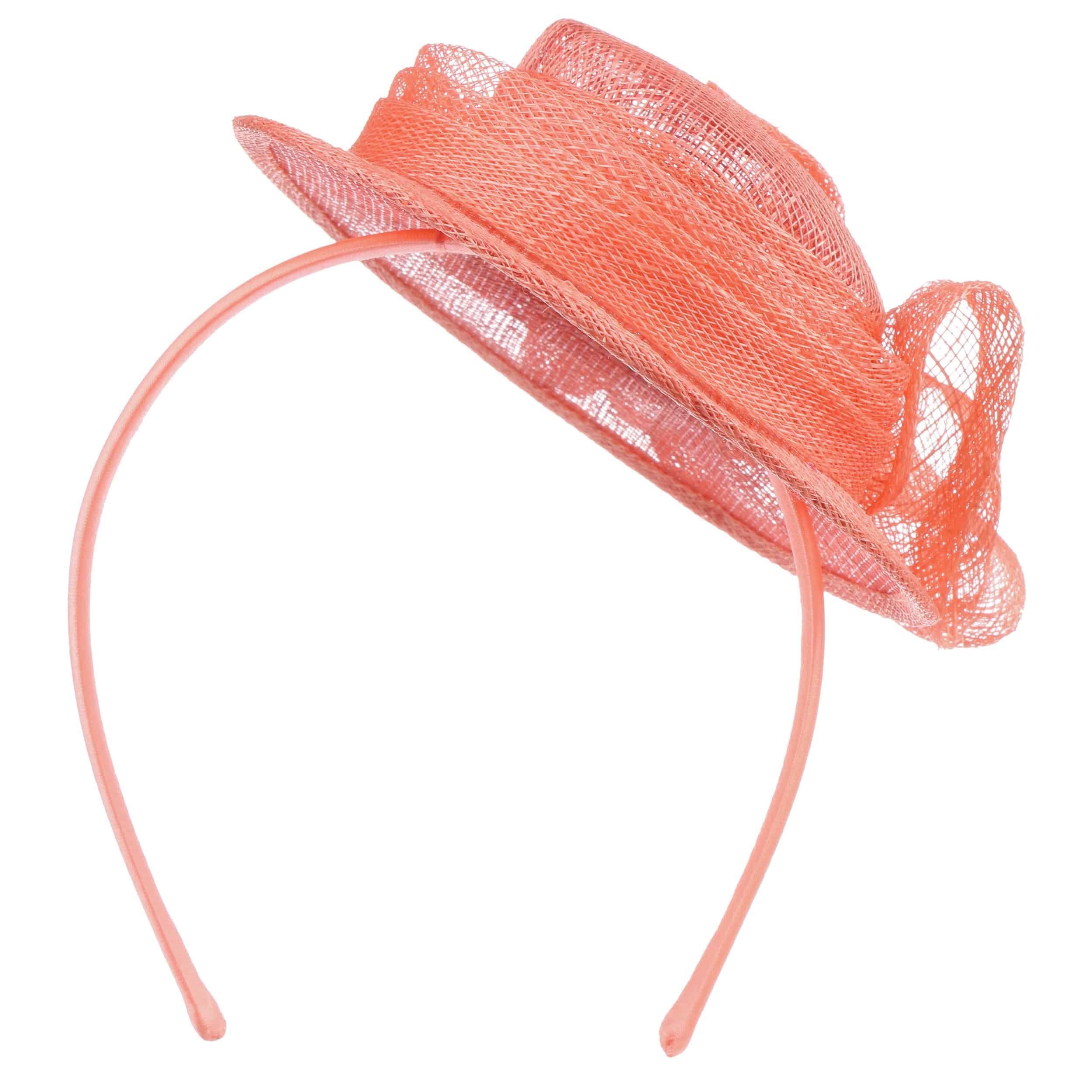 coral hat fascinator