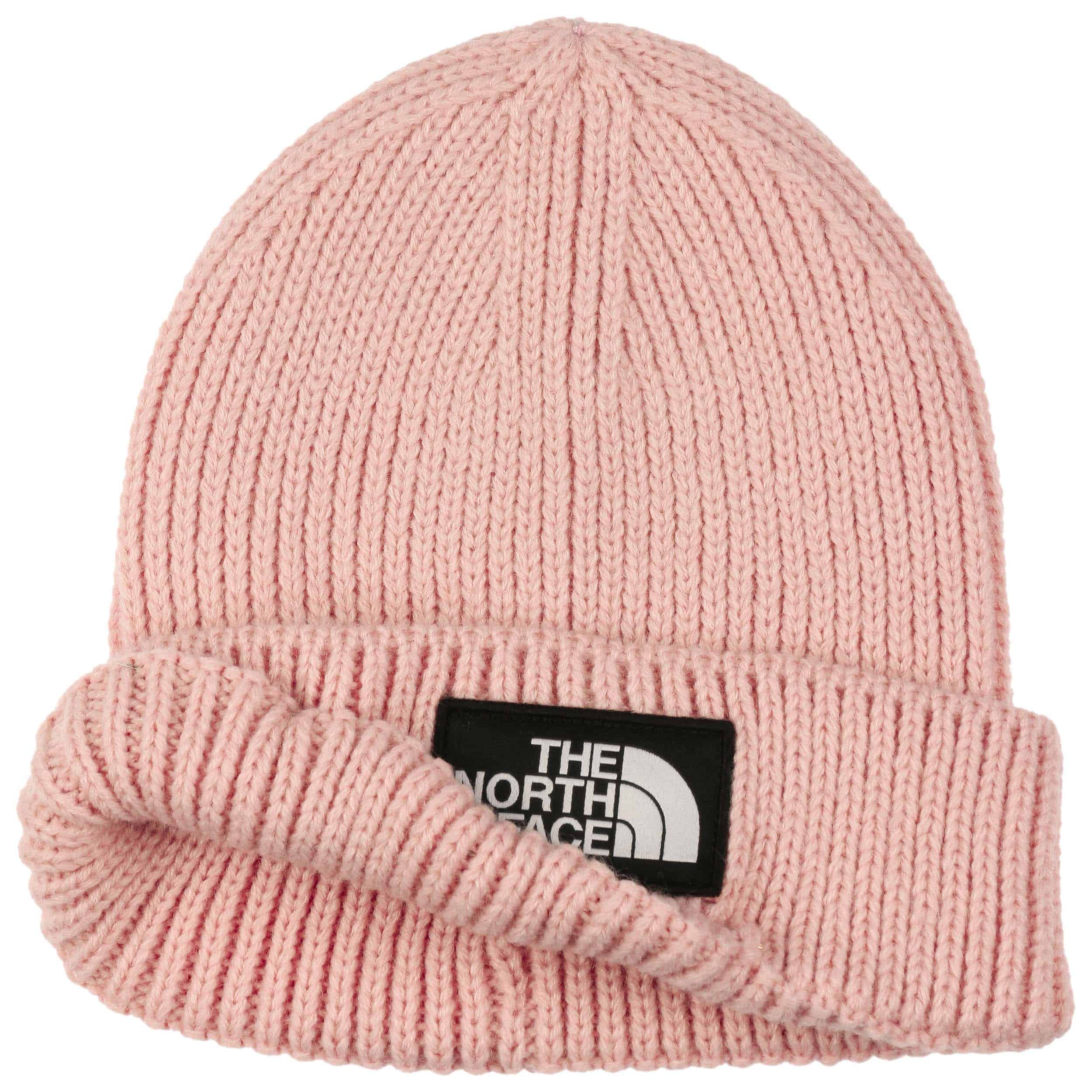 the north face pink beanie