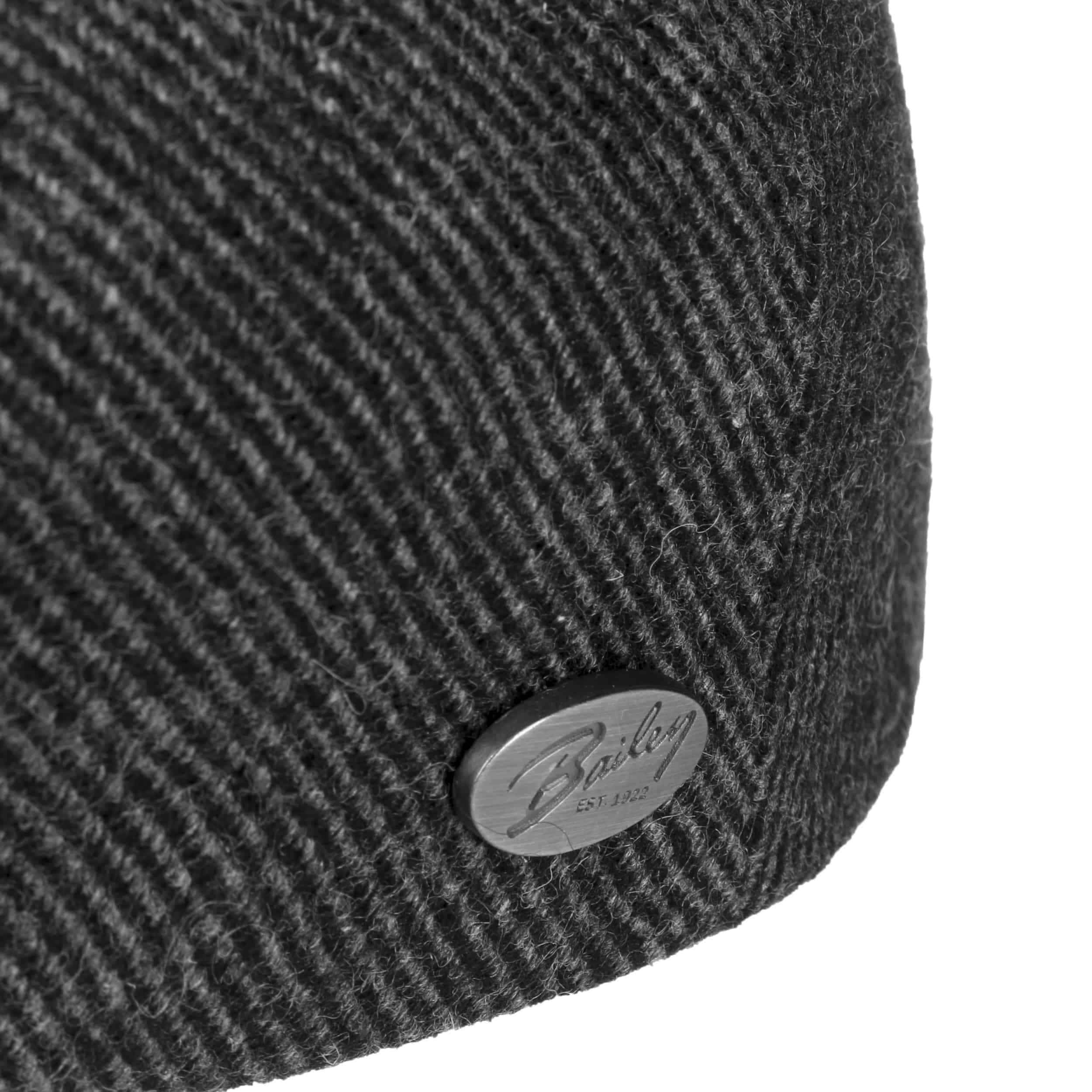 Bailey of Hollywood Black Lord Solid Cap Mens sz Medium Made in Italy Wool Blend | UK