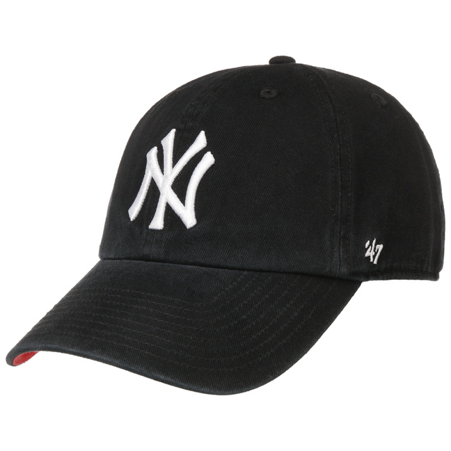  '47 New York Yankees Ballpark Clean Up Dad Hat Baseball Cap -  Black/Pink Bottom, Black, White, Pink, One Size : Sports & Outdoors