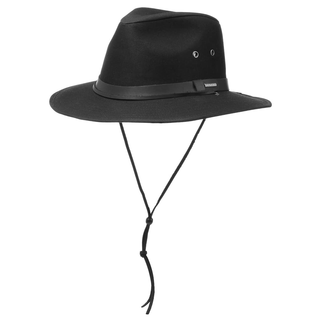 waxed wide brimmed hat