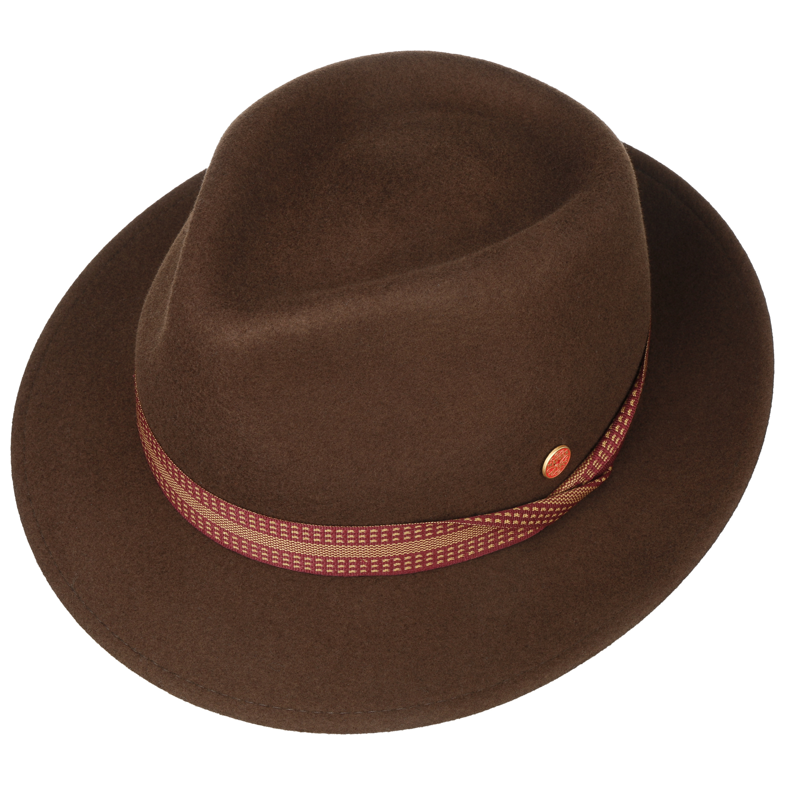 Mayser Four Colour Band Trilby Wollhut - Wollfilzhut Herren Made In EU 10cm Kopfhöhe 5cm Krempe