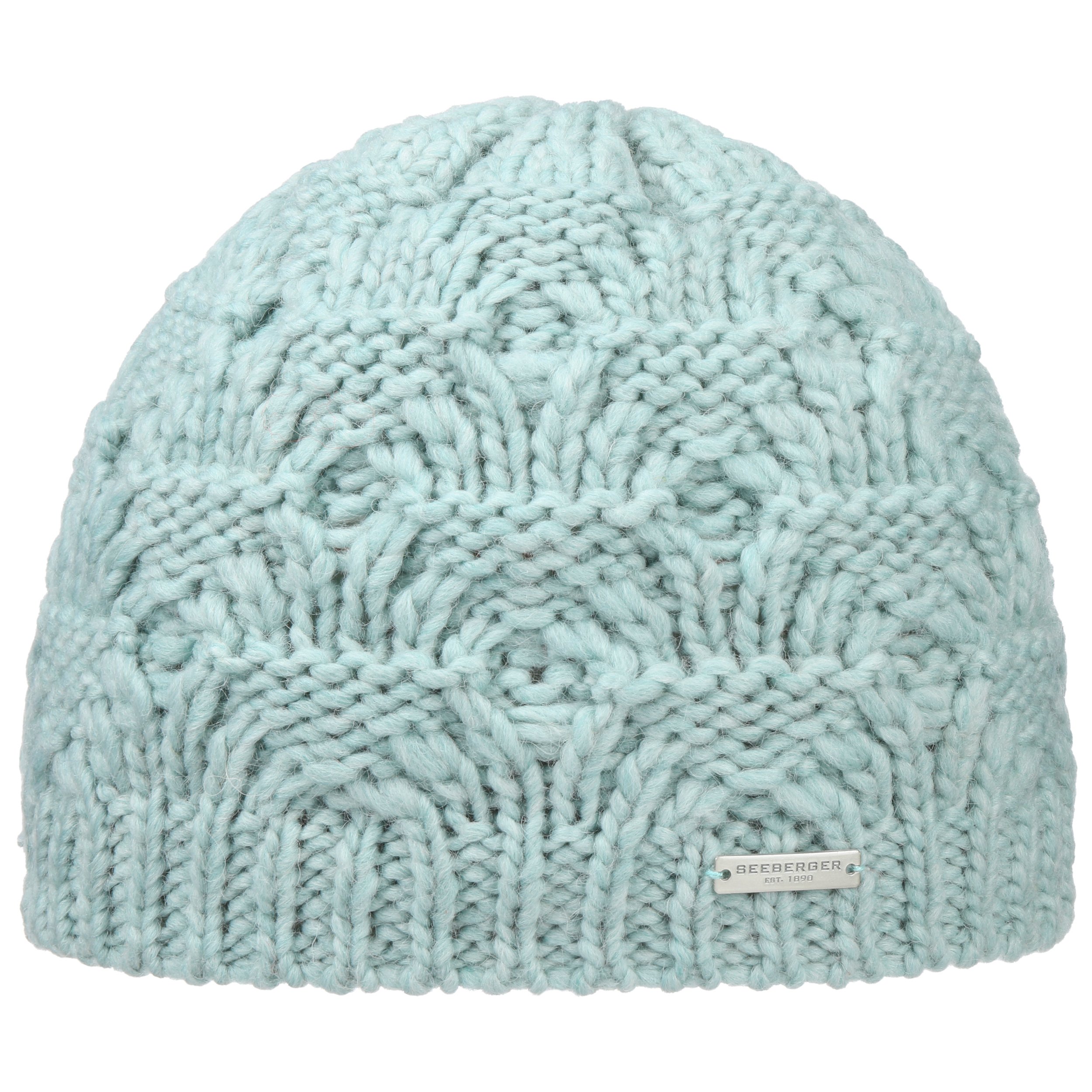 mint green beanie hat