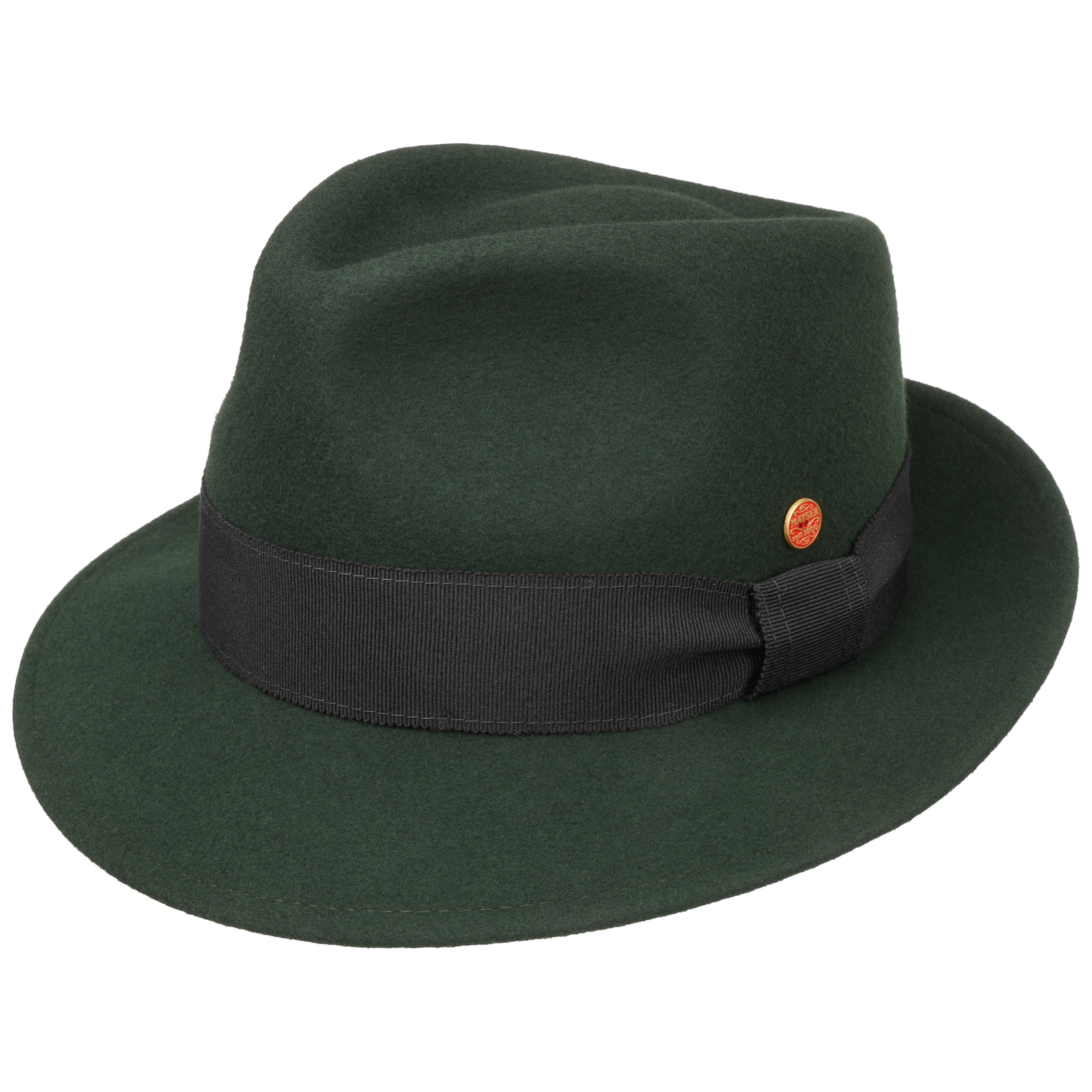 dark green felt hat