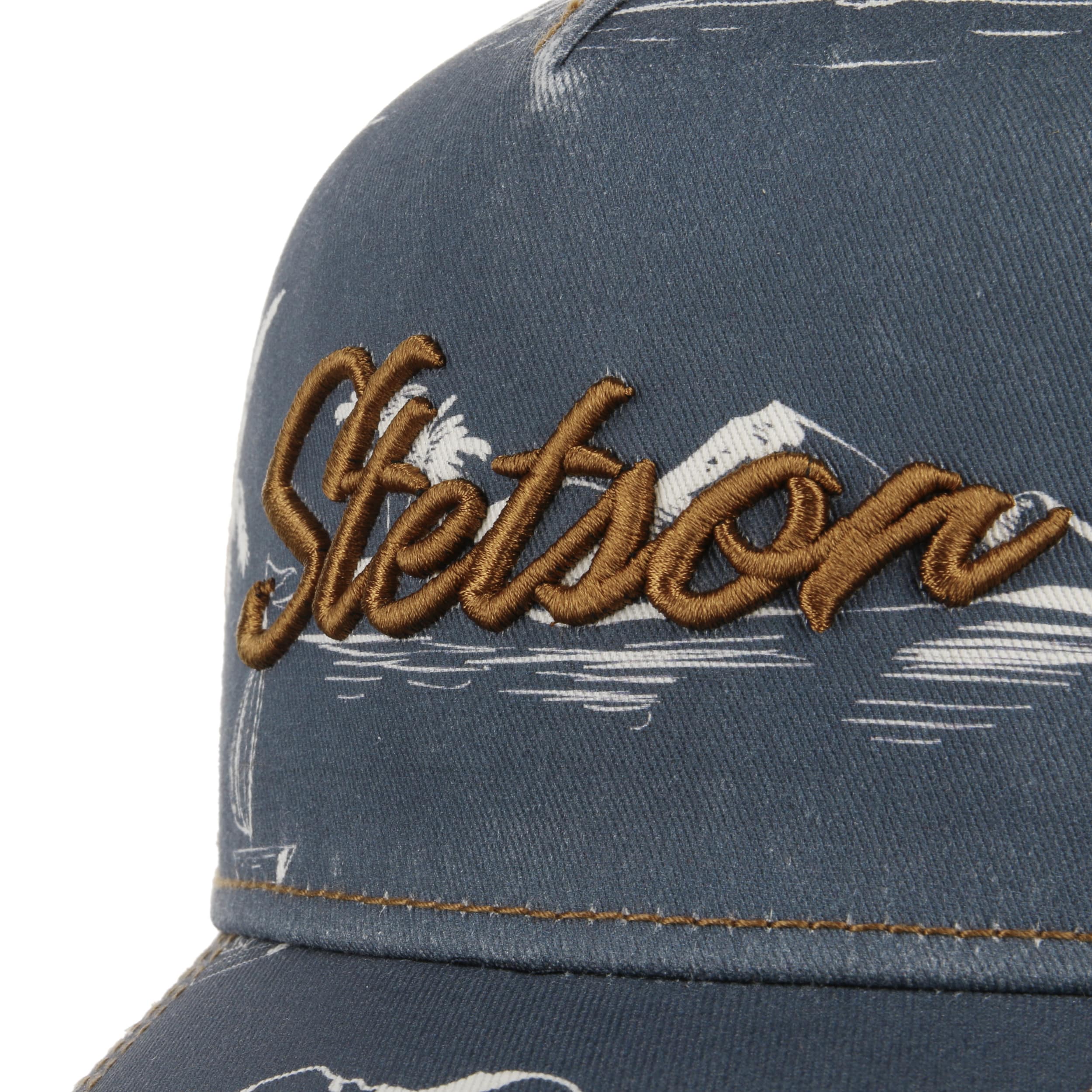 Stetson Cappellino Trucker Biker Uomo - cap Berretto Baseball Mesh Snapback, con Visiera, Visiera Estate Primavera/Estate - Taglia Unica Blu