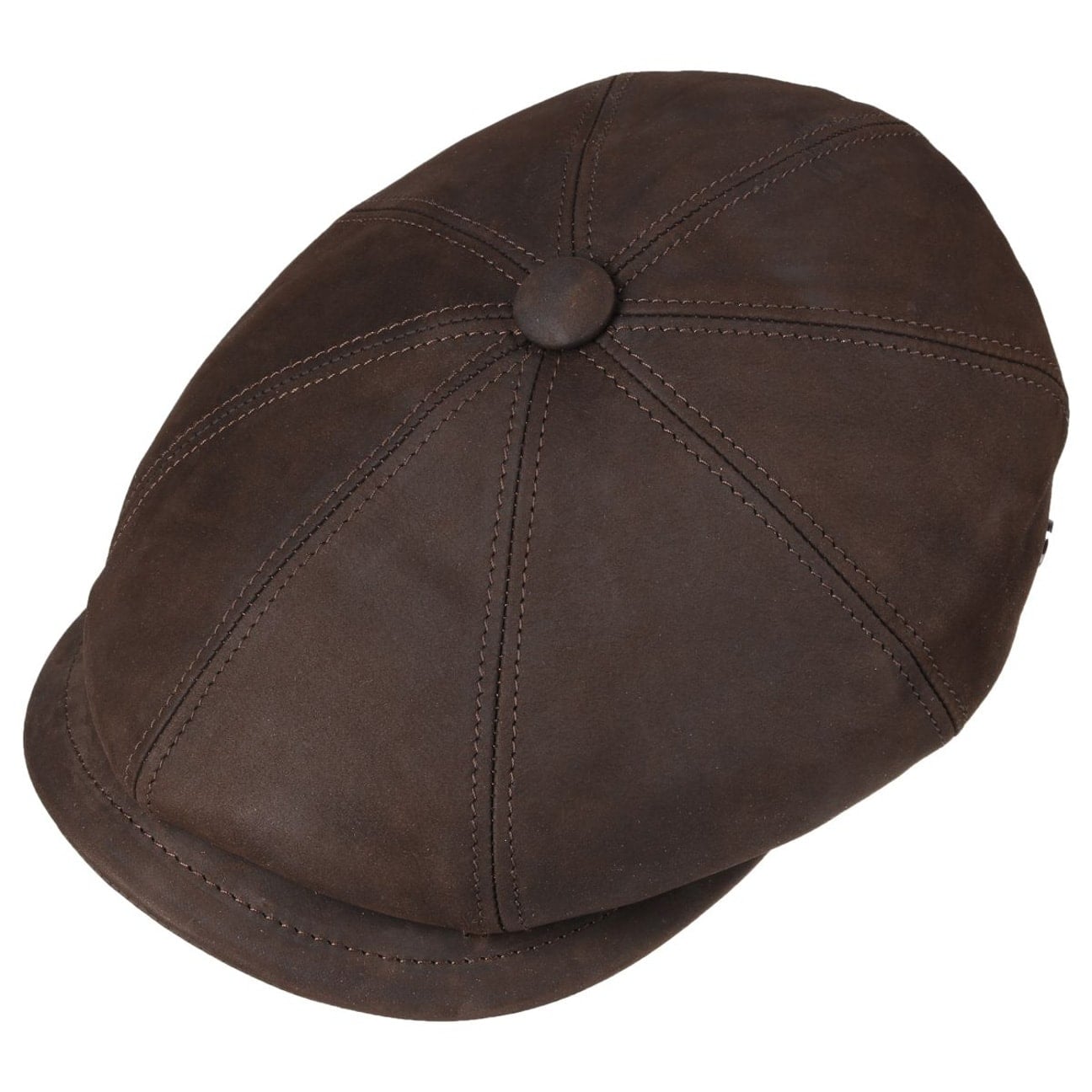 Nappa Wax Leather Flat Cap By Lierys 83 95