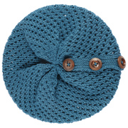 CHILLOUTS Nelly Strickbaskemütze Damenbaske Holzknopf Damenmütze