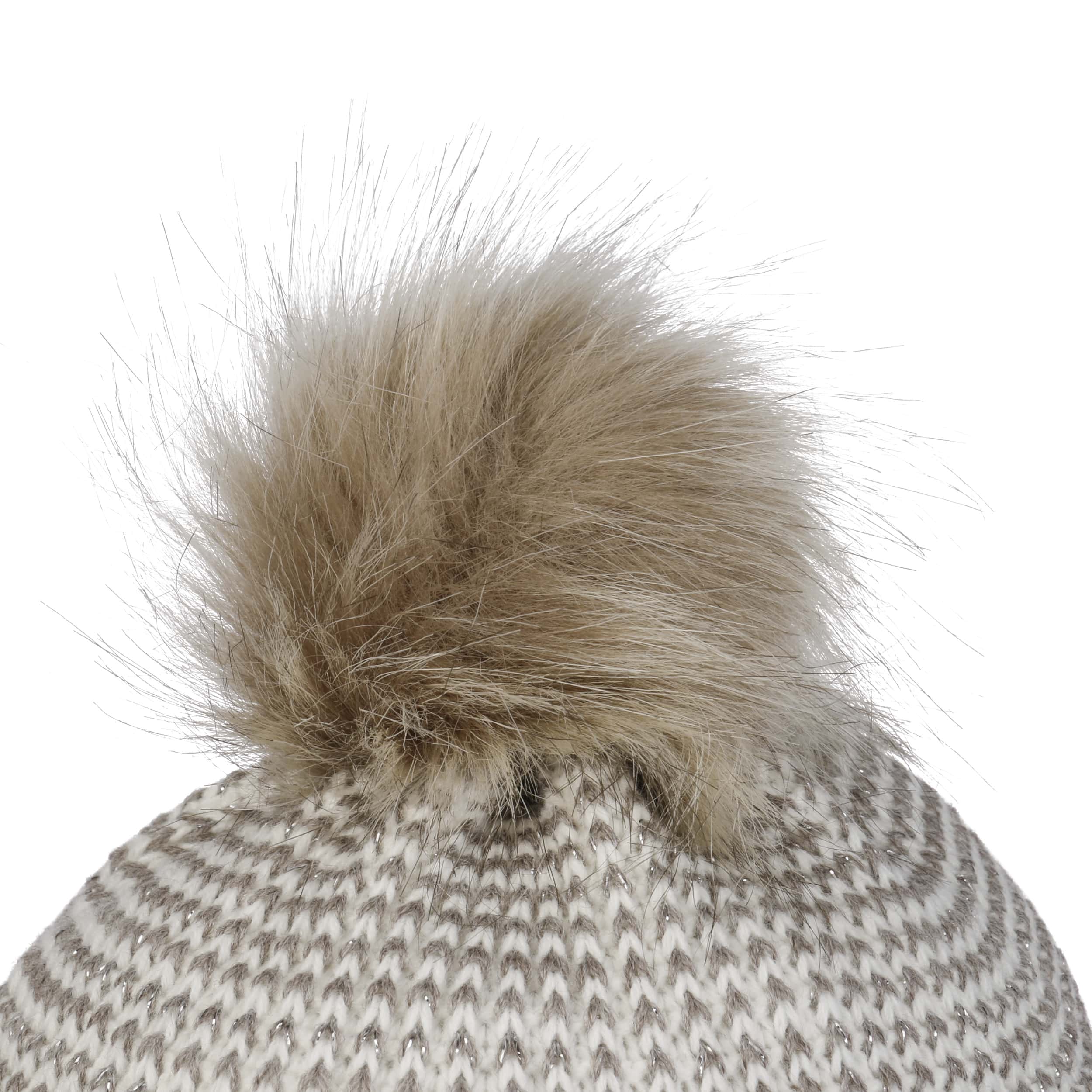Sterntaler Bommelmütze Glitzereffekt, Cappellopello Bambina, Ecru