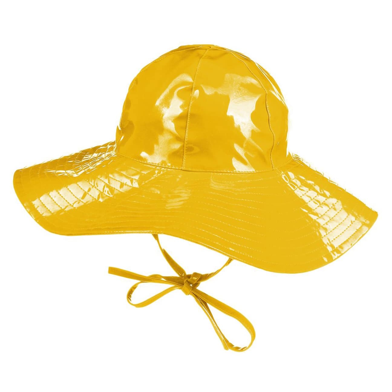 yellow rain hat