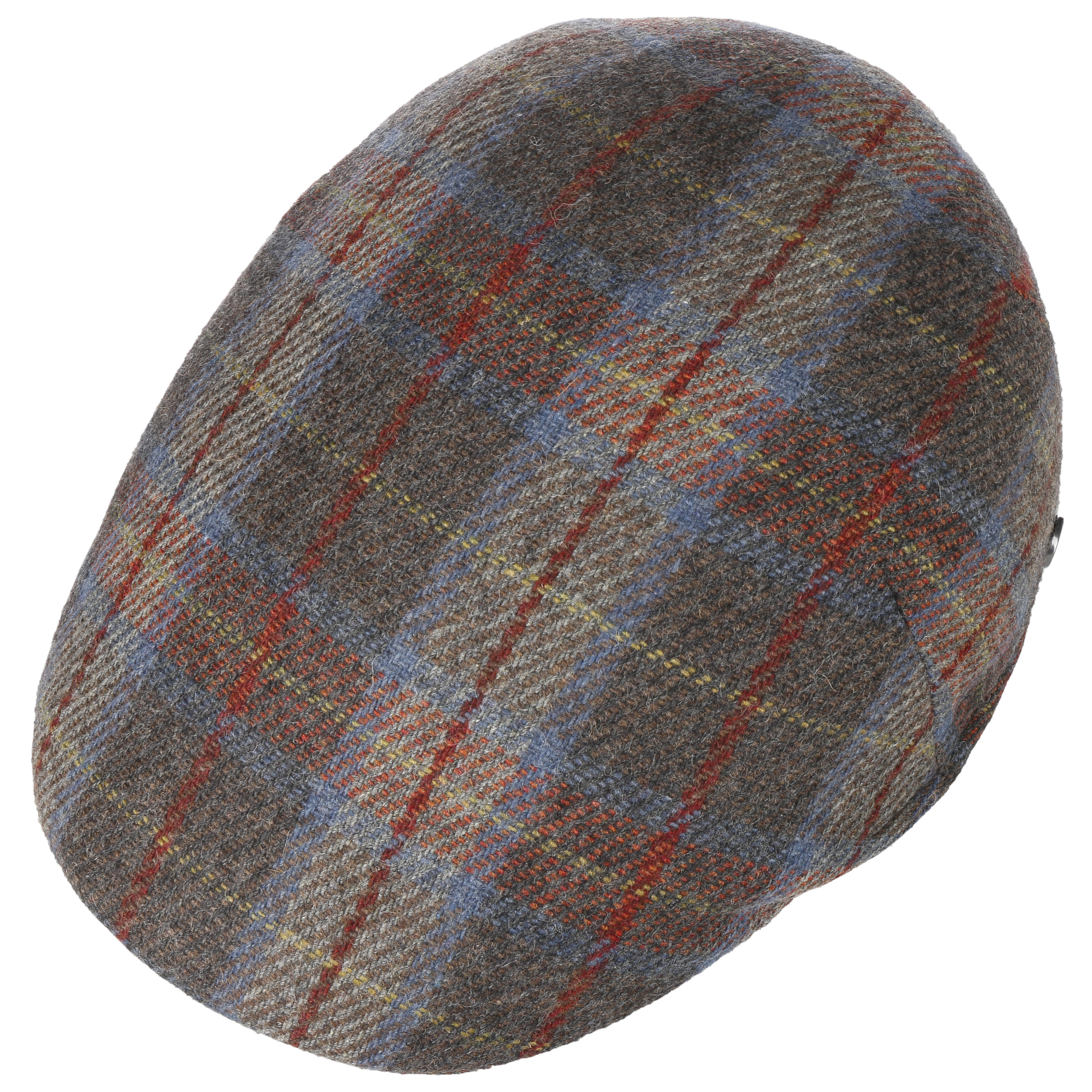 Gevoerde heren flatcap van leer van Lierys - Flatcap, made in Italy - Maten 55-61 cm - Herencap met klep - Flatcap herfst/winter - 58 cm bruin
