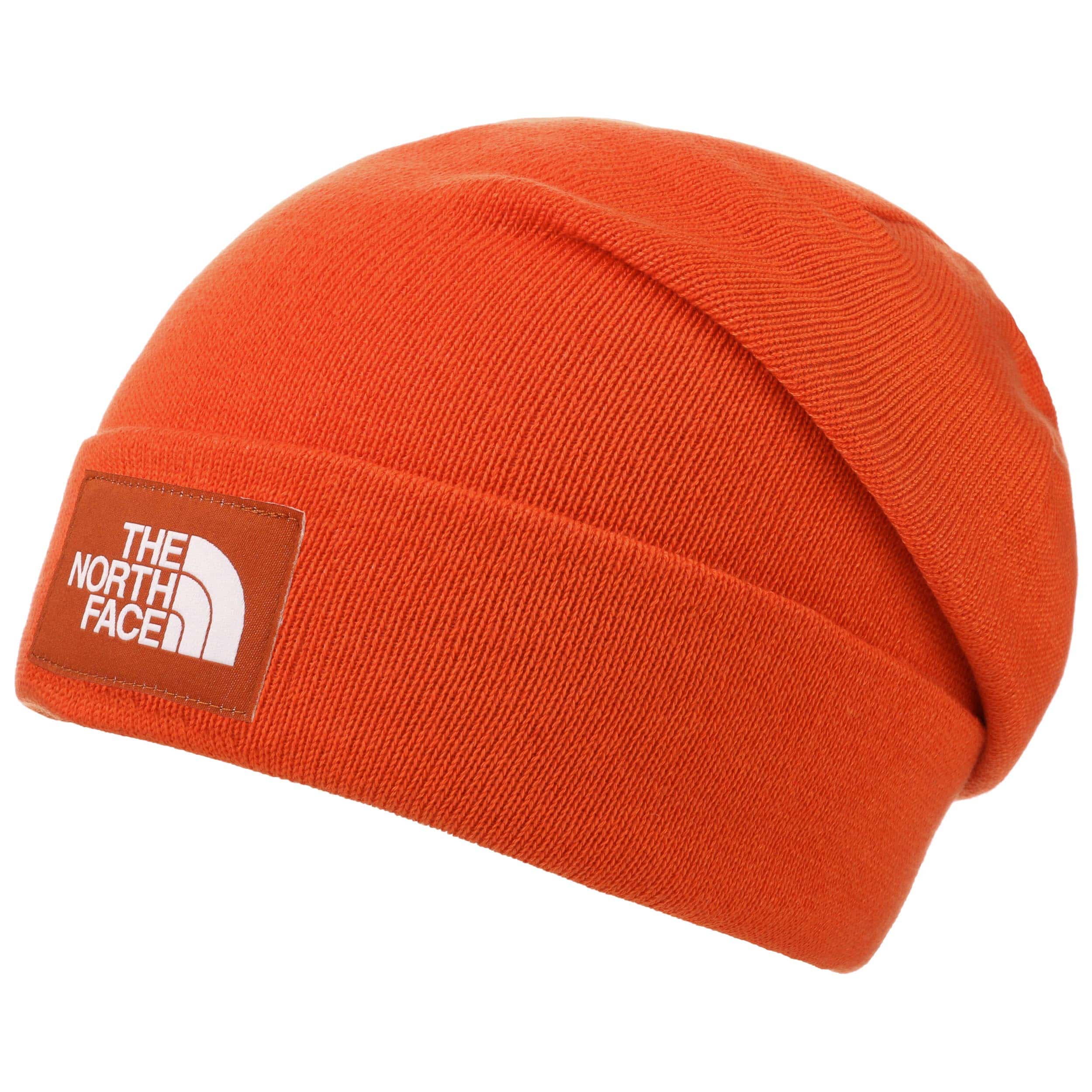 the north face orange beanie