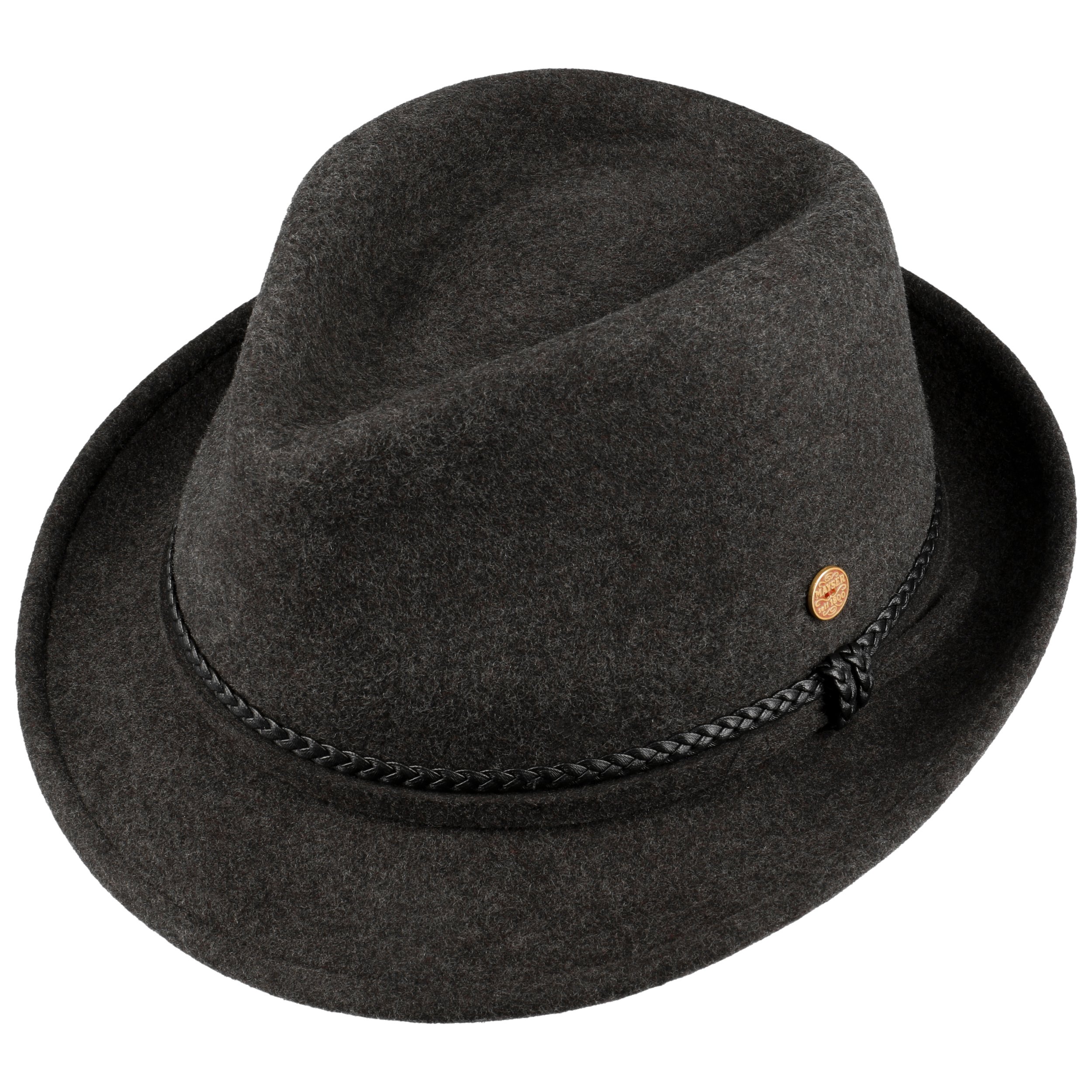 Mayser Troy Wolga Trilby Filzhut – Wollhut Für Damen & Herren, Mit Ripsband, Made In EU