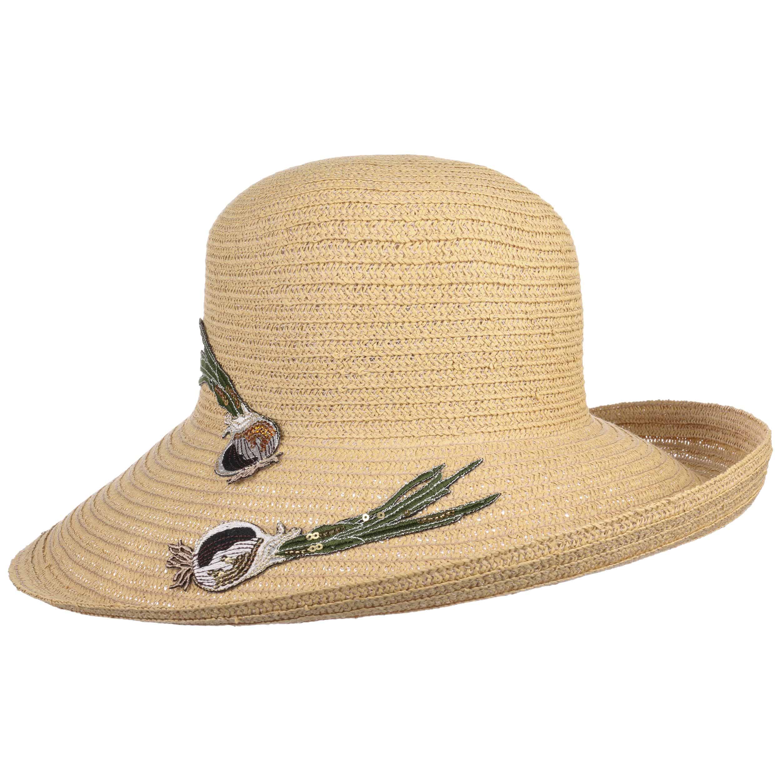 beige floppy hat