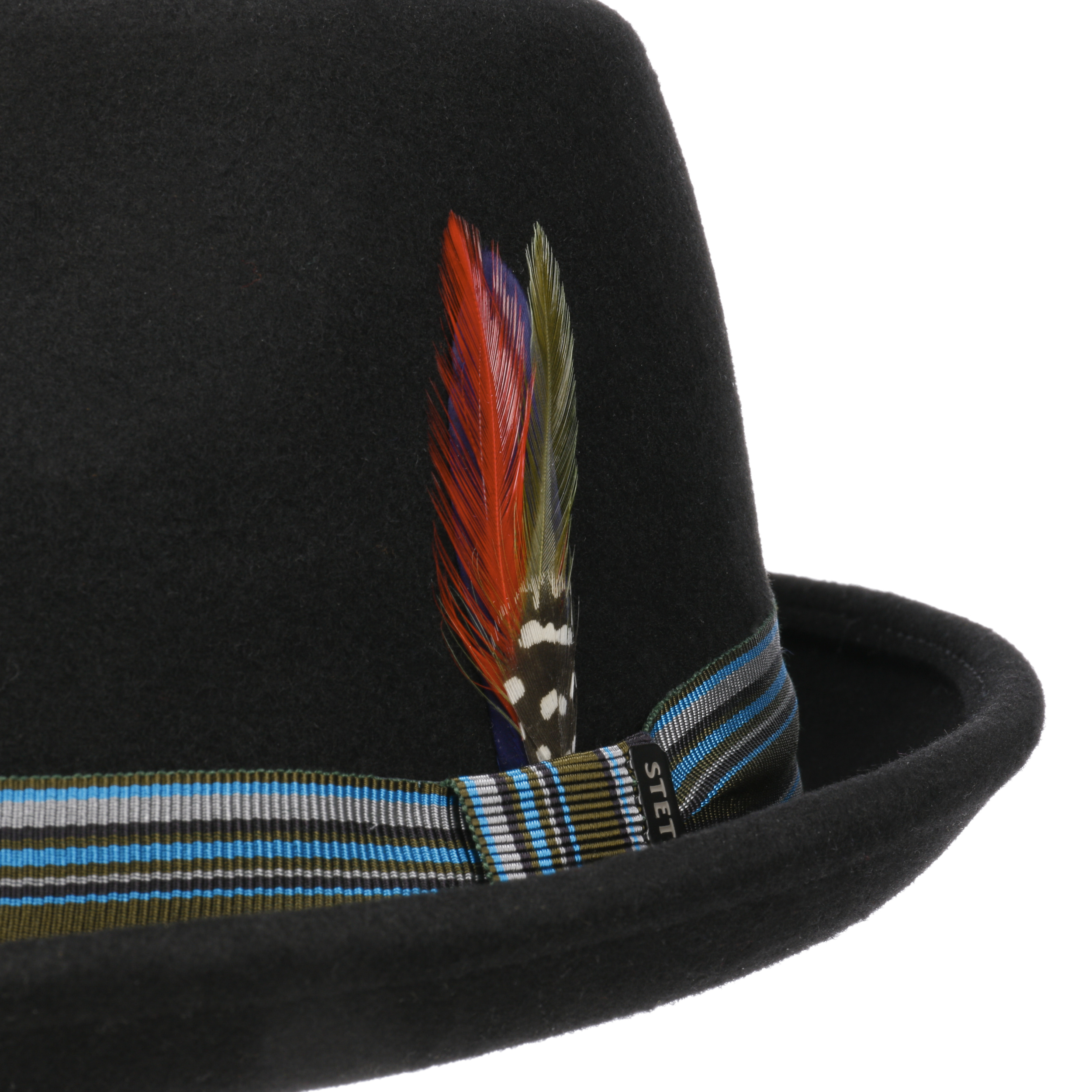 Stetson Wool Pork Pie Unisex Cappello in Feltro di Lana Made in Italy Uomo Lana Vergine Fodera in Cotone Autunno/Inverno