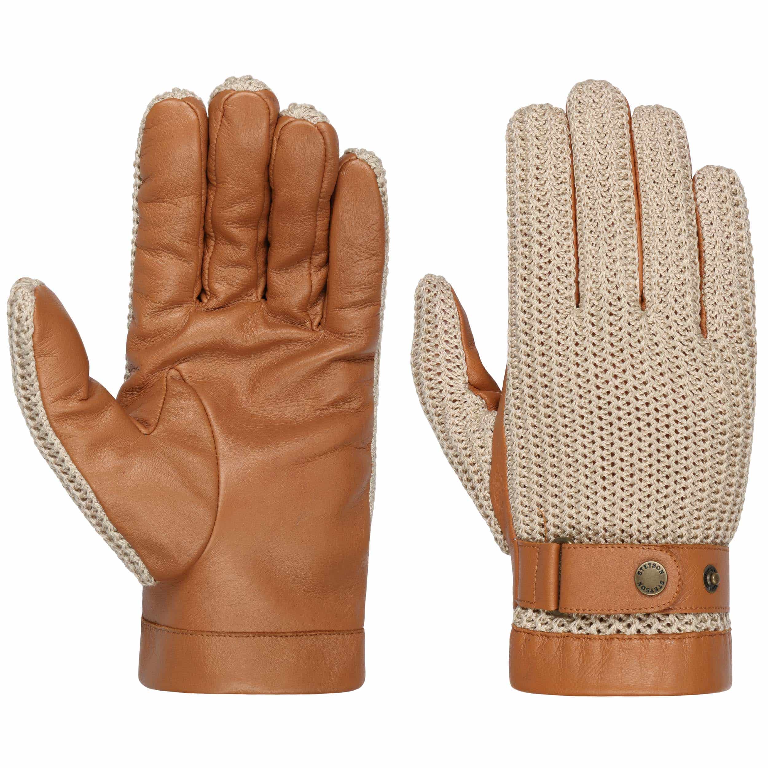 light brown leather gloves