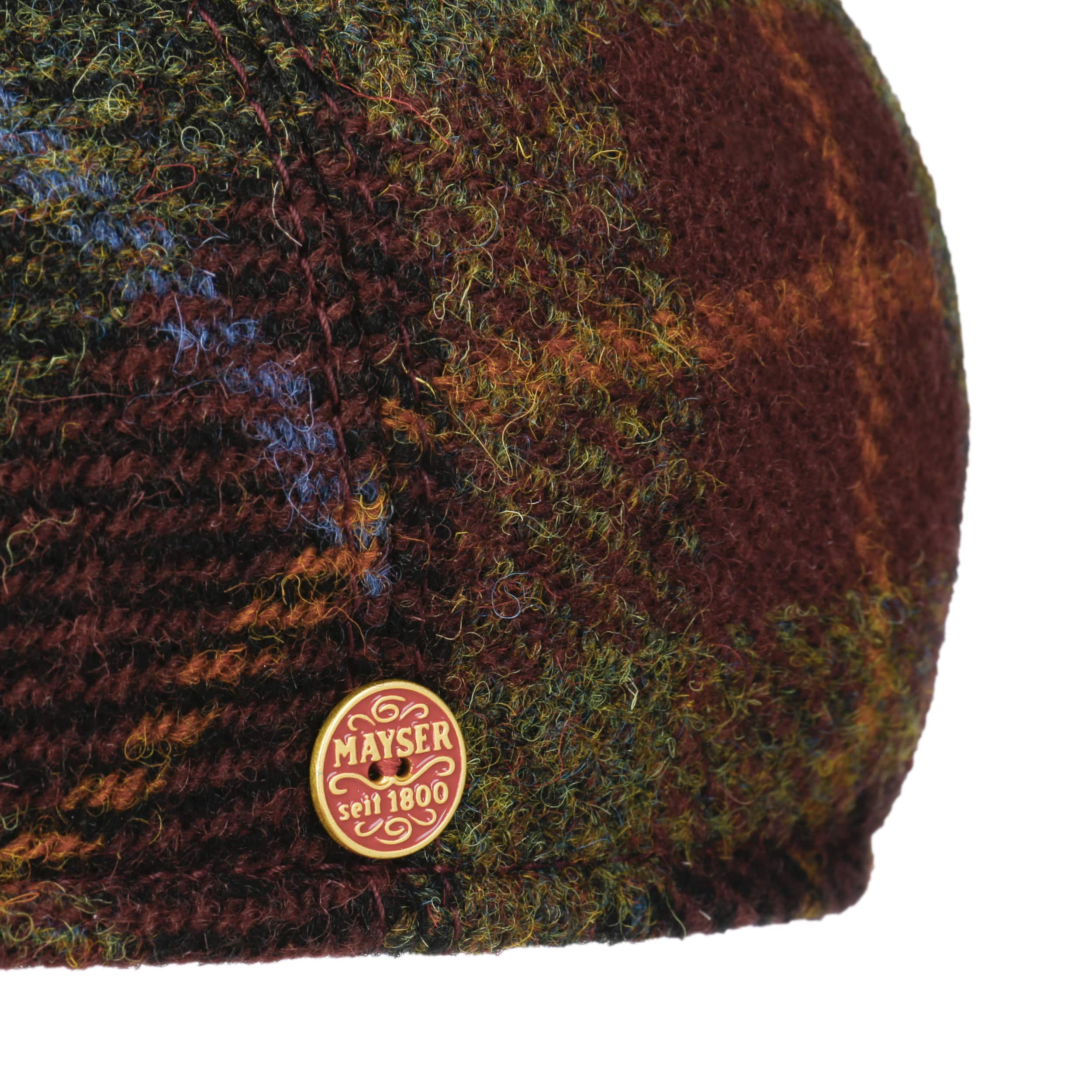 Mayser Sidney Tweed Pet Heren - Made in the EU flat hat met klep