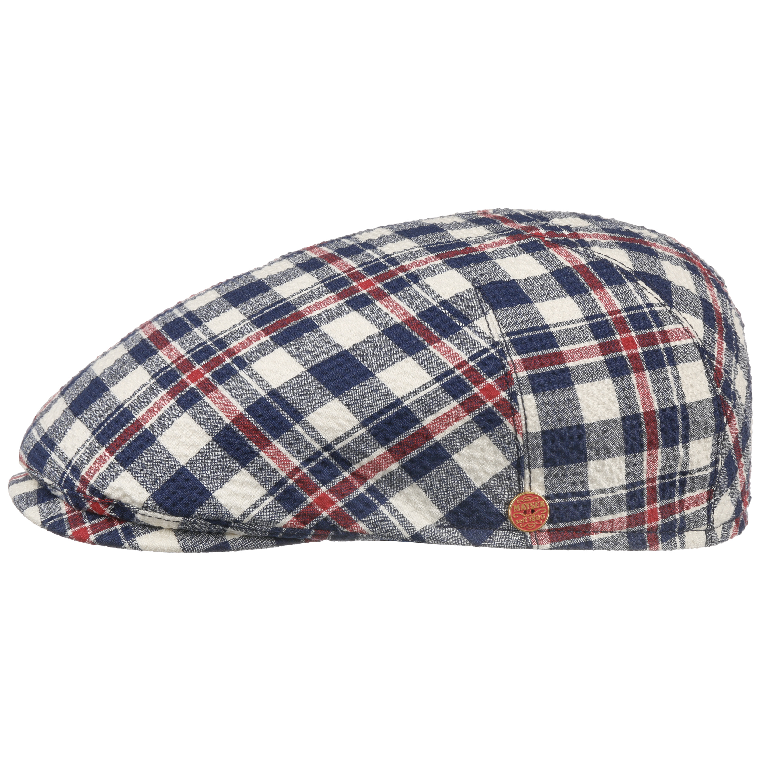 seersucker flat cap