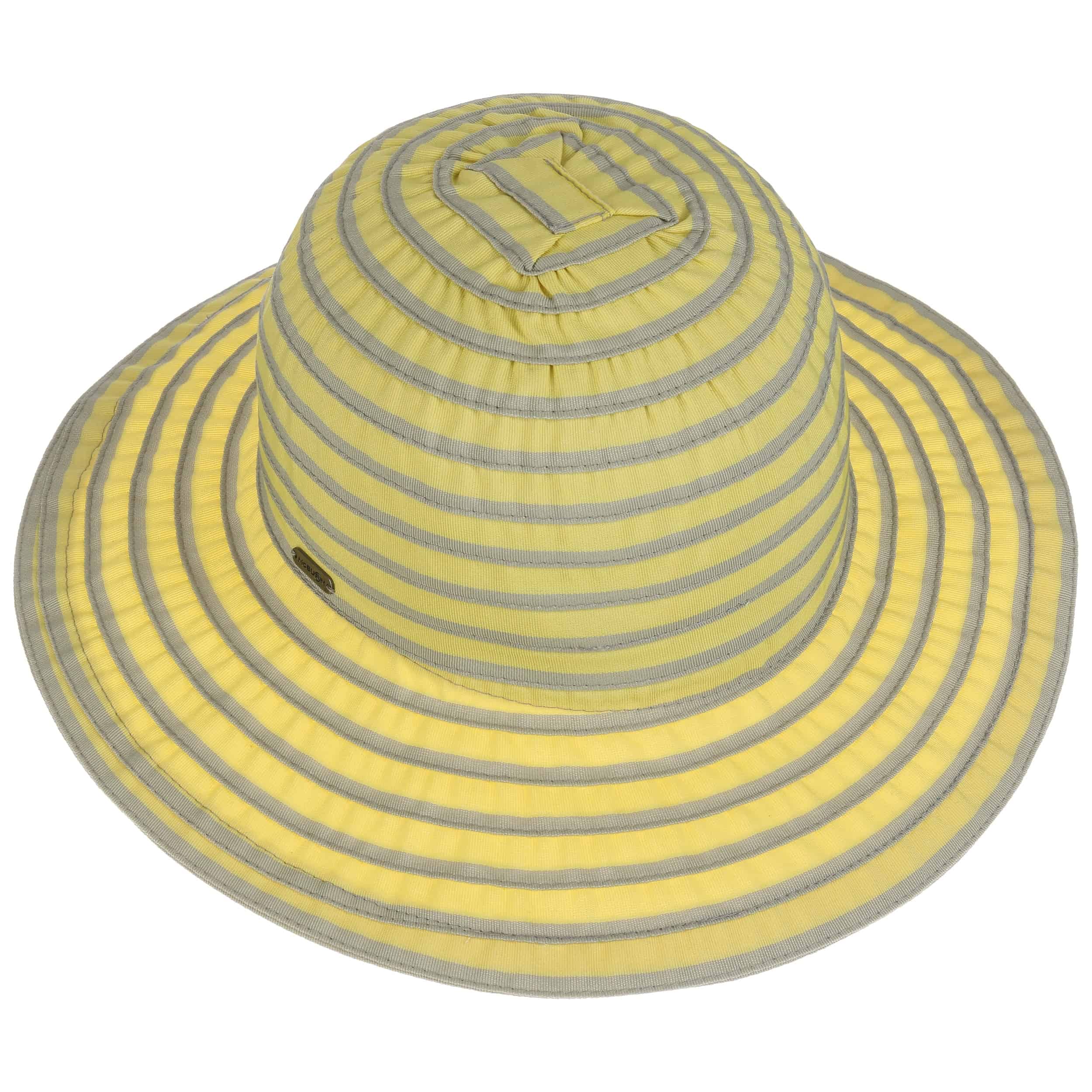 striped floppy hat