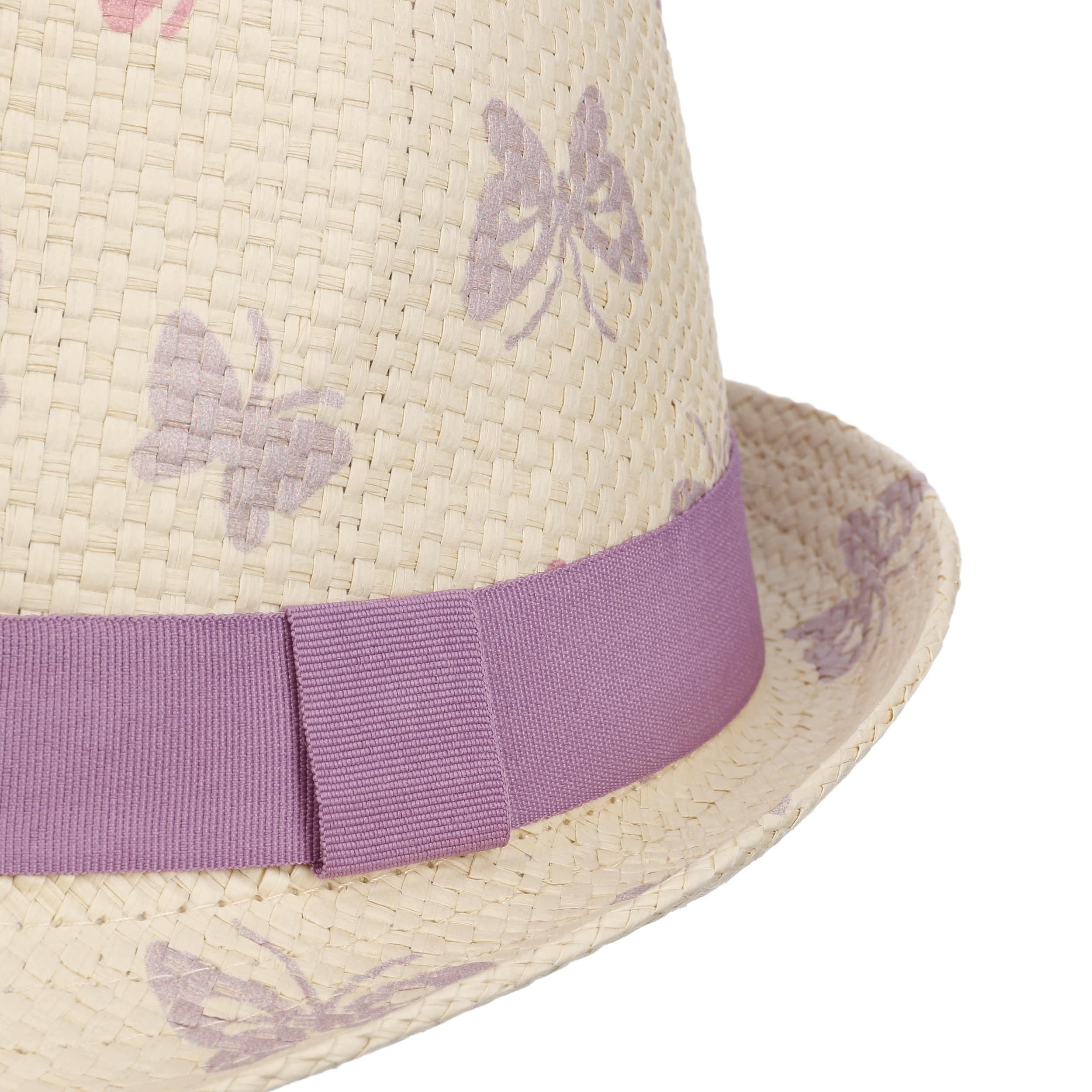 Maximo Mädchen Strohhut Pastellfarben - Sommerhut Mit 8cm Krempe Für Strand & Freizeit