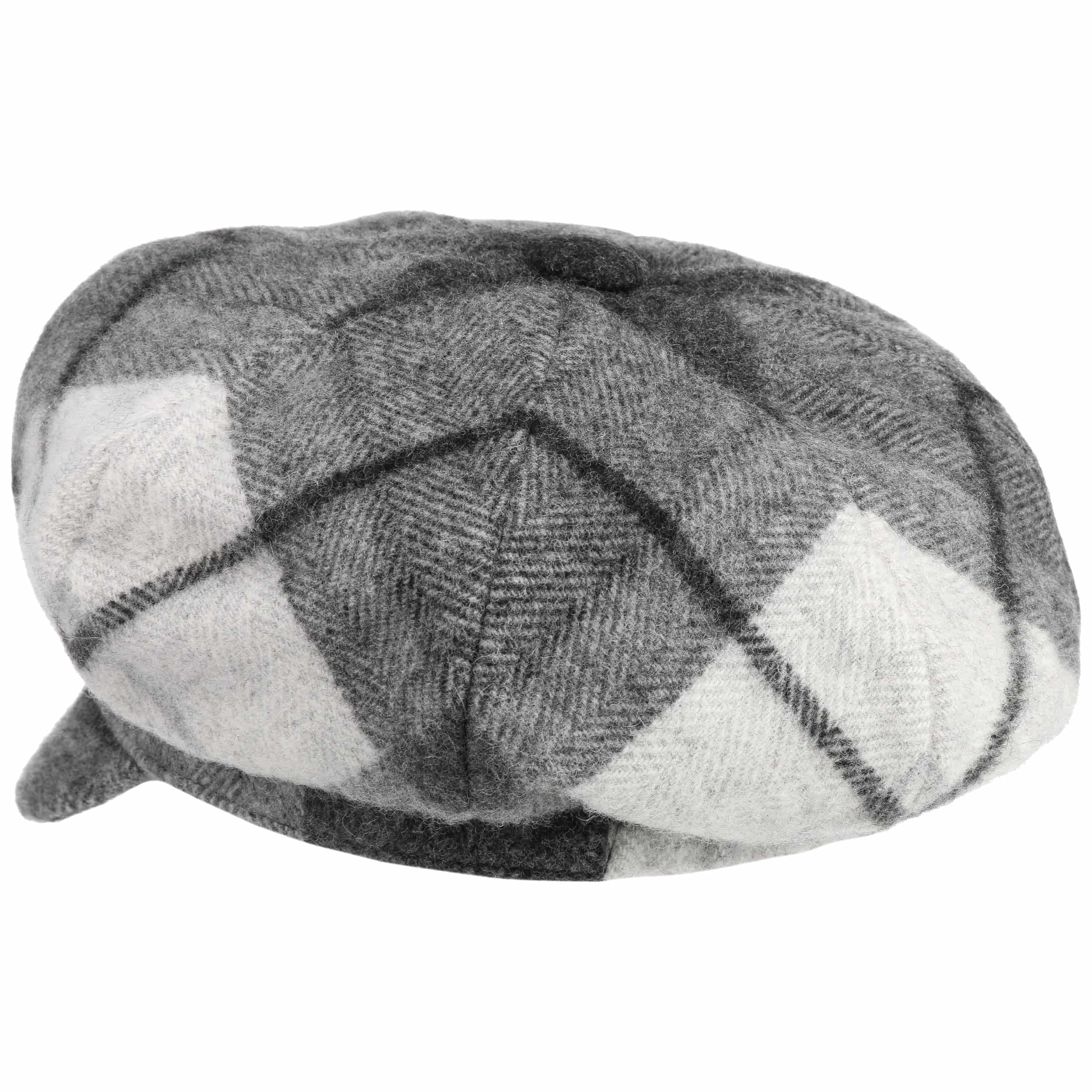 checkered newsboy cap