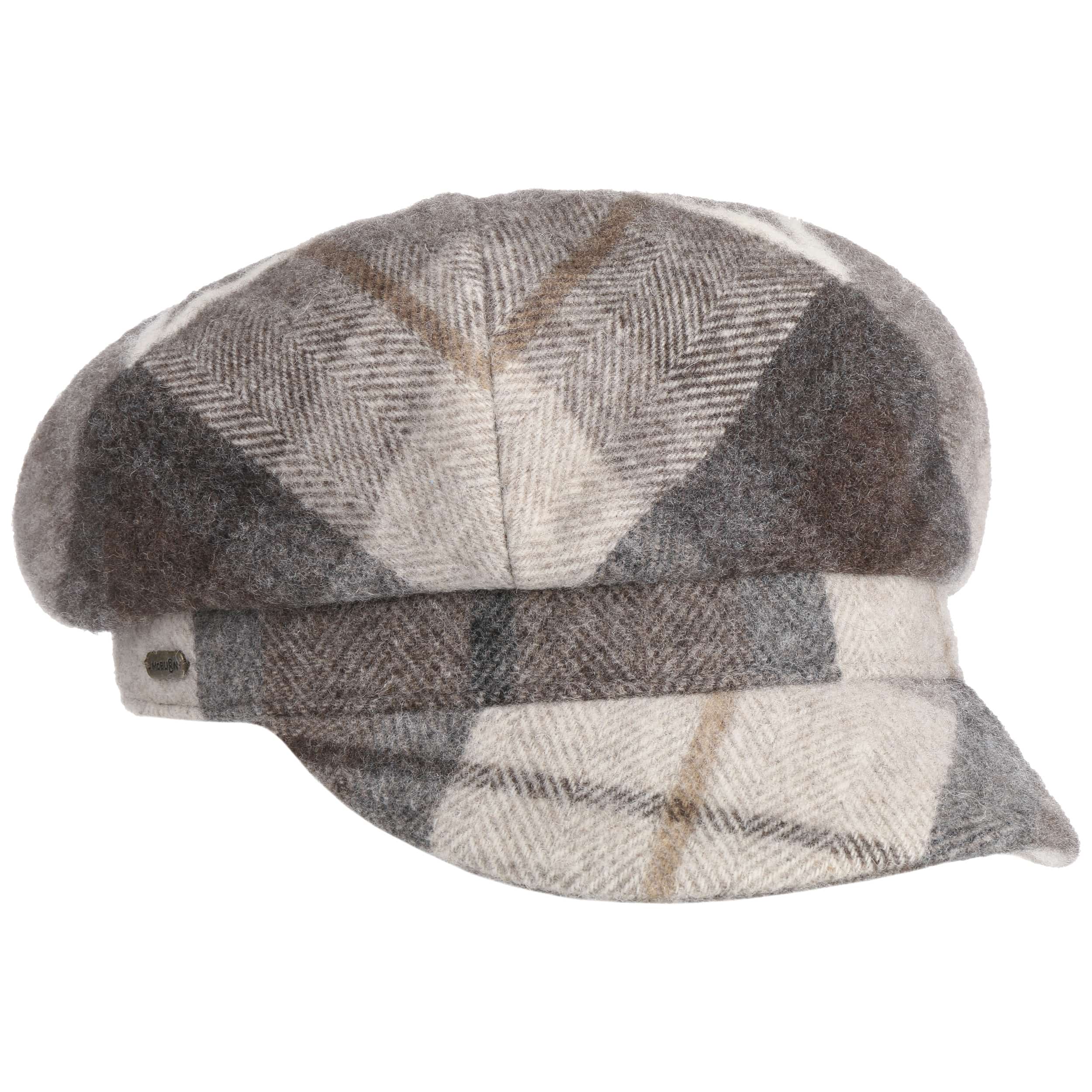 checkered newsboy cap