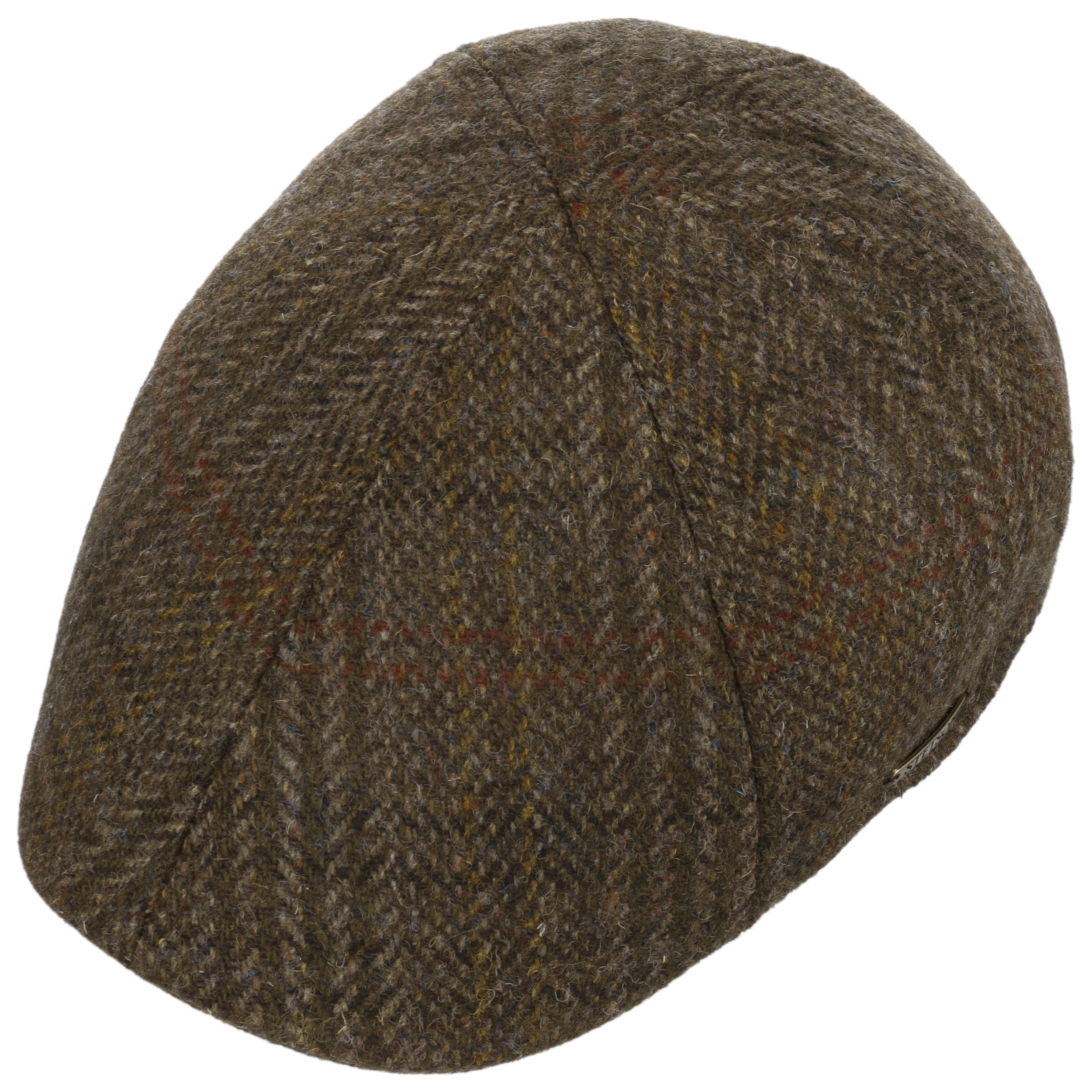 Harris Tweed Braun Fischgrätenmuster Authentischer Traditioneller Stoff