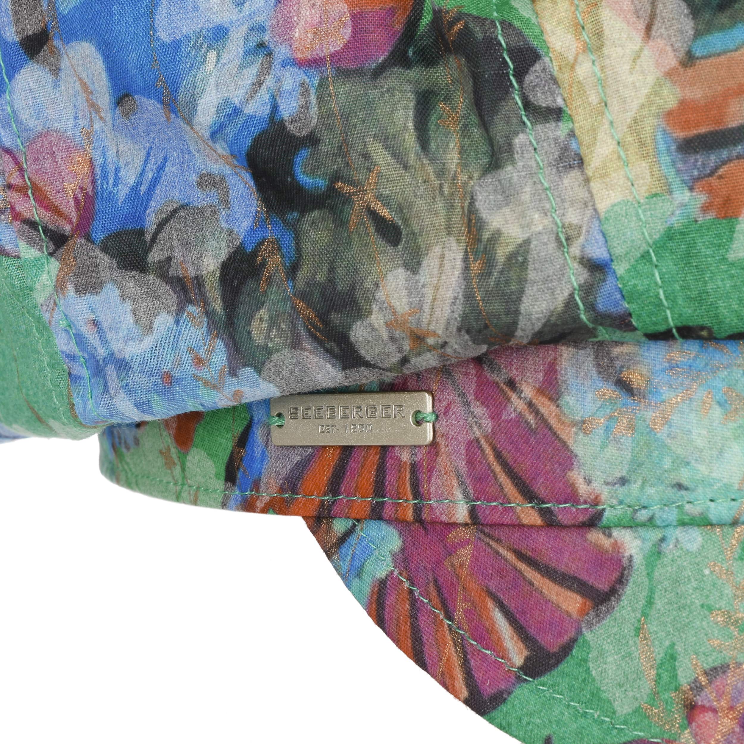 Seeberger Belvonja Flower Ballonmütze - Baumwollcap Mit Blumenmuster & Schirm