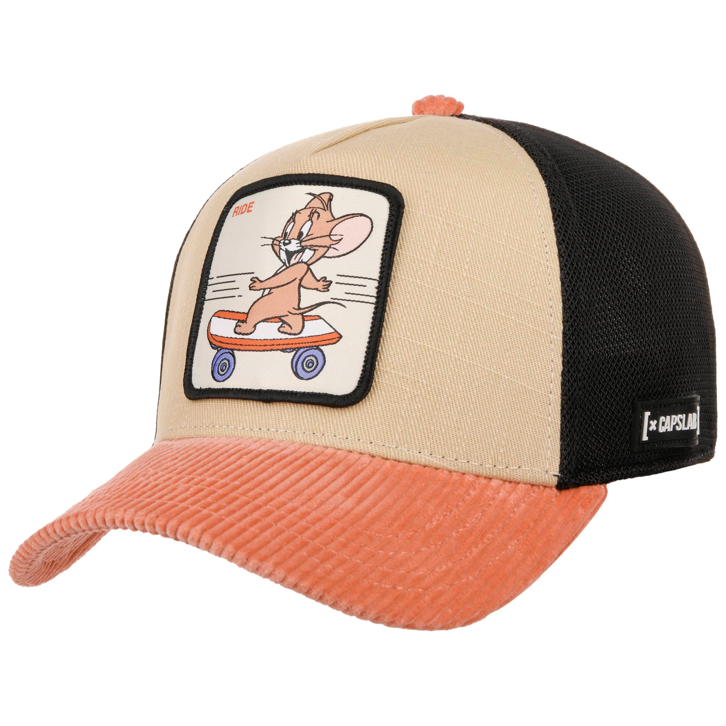 Jerry Truckerpet Capslab - Tom & Jerry Grijs Met Mesh Achterkant