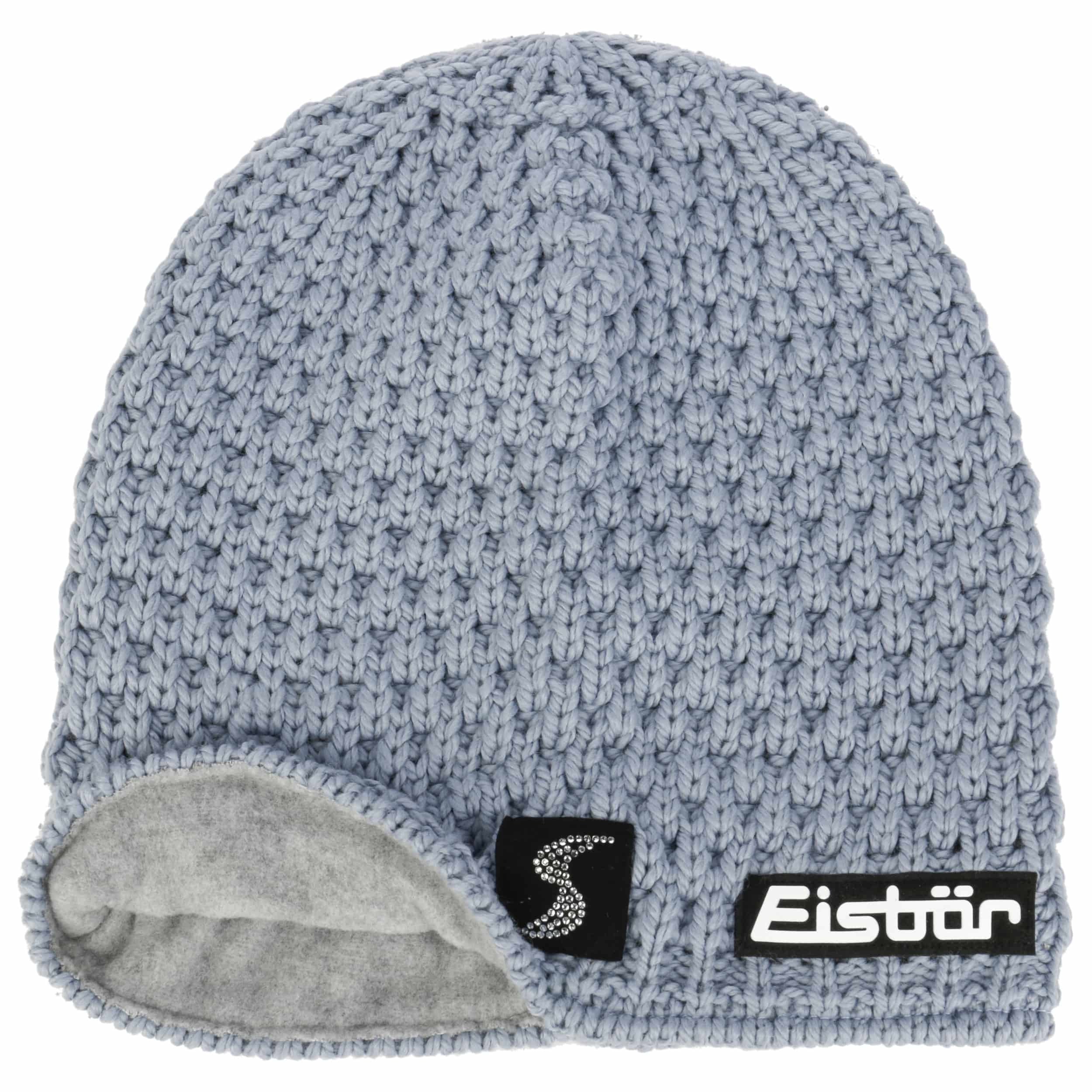 Eisbär Berretto a Maglia Bao Donna - Made in Austria Beanie Invernale Lana con Fodera, Fodera Inverno Autunno/Inverno - Taglia Unica serenella