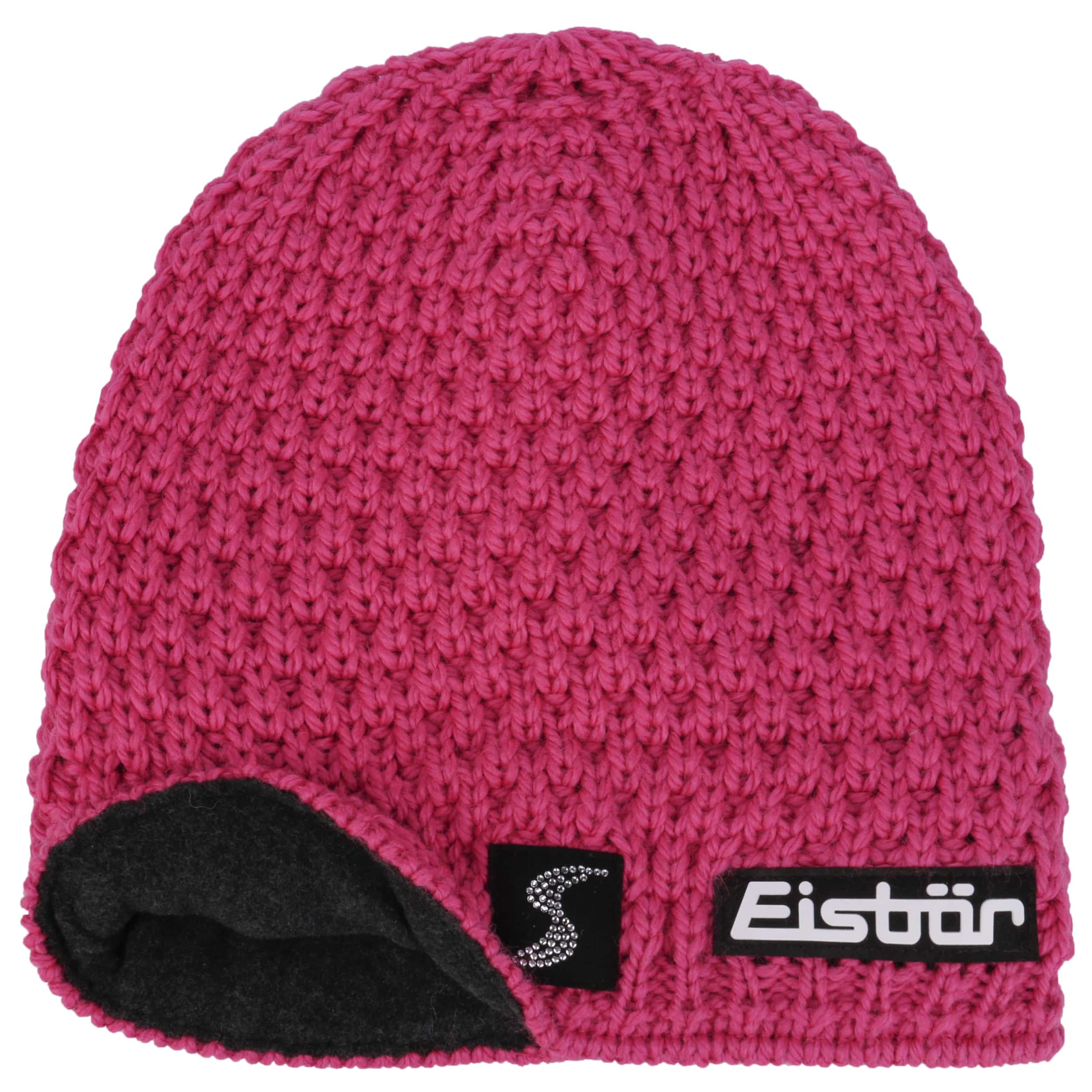 Eisbär Berretto Beanie Trail Crystal Skipool Donna – Lana Merino, Fodera In Pile, Pompon Di Lana, Made In Austria - 3