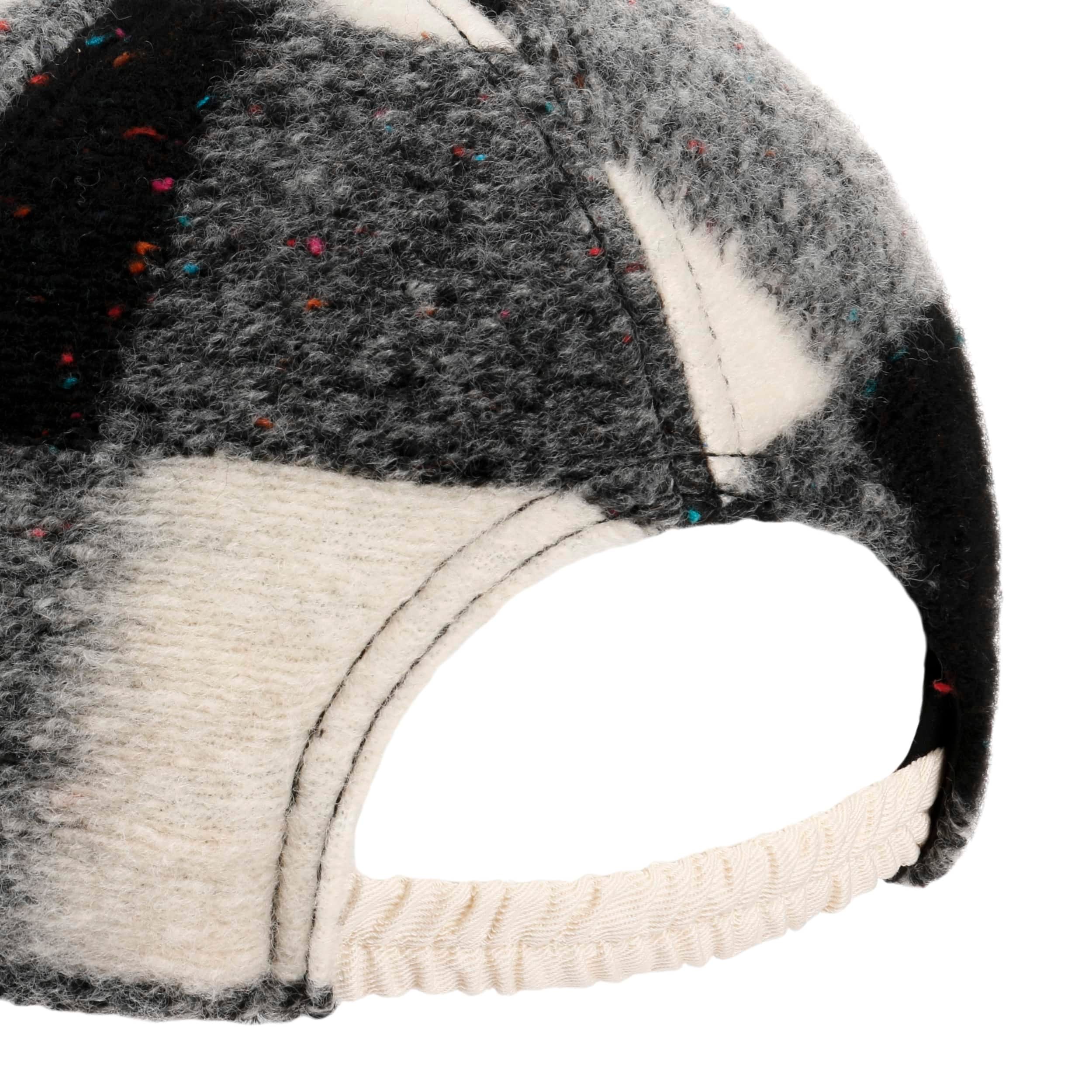 Tricolour Wool Check Cap by Seeberger - CHF 38.95